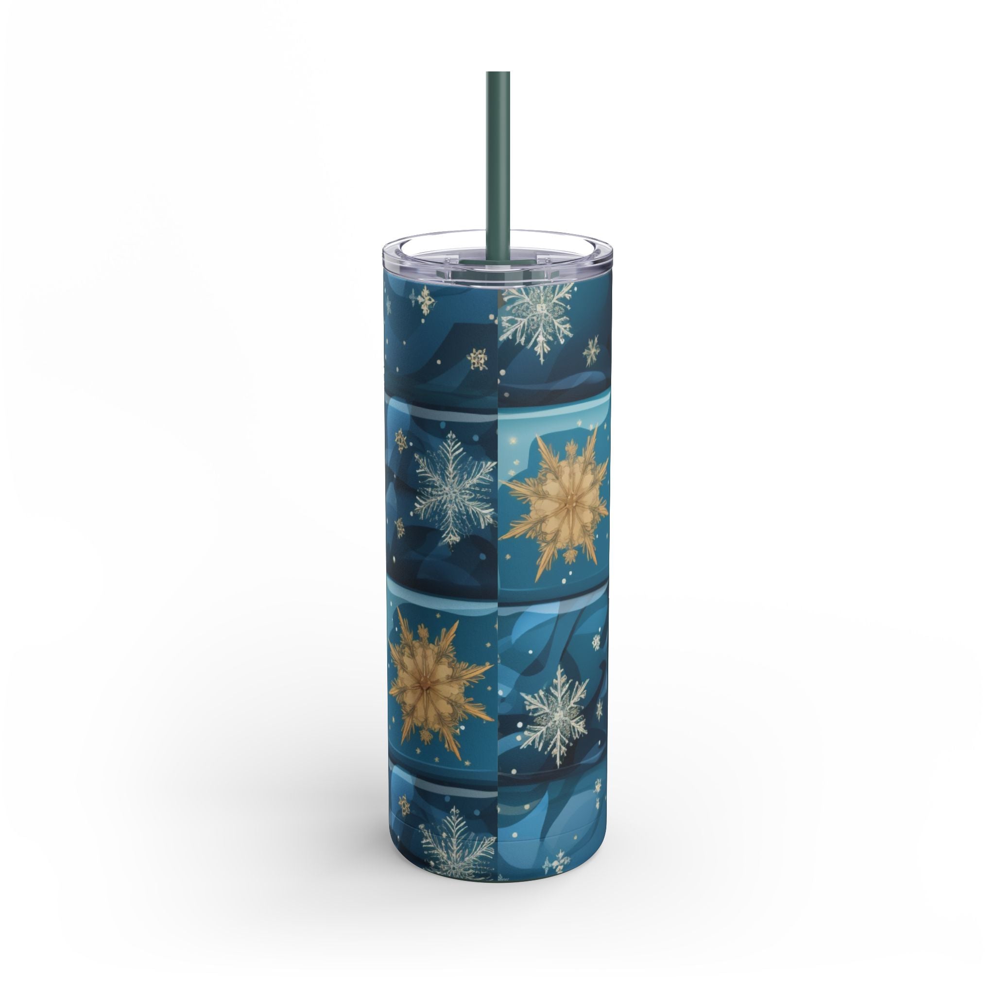 SnowflakeSip: Elegant Tumblers for Holiday Cheer