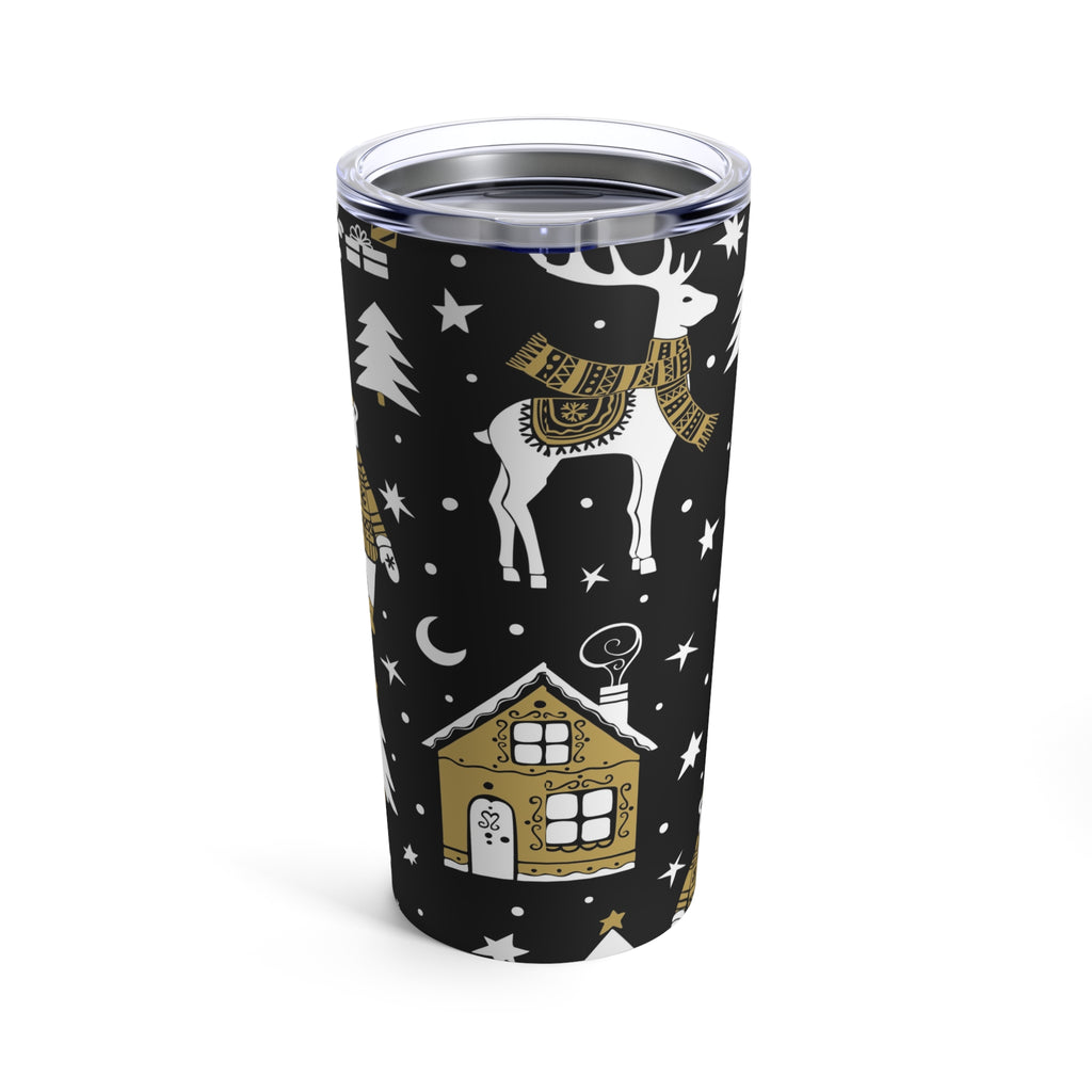20oz Christmas Themed Stainless Steel Tumbler with Glossy Finish
