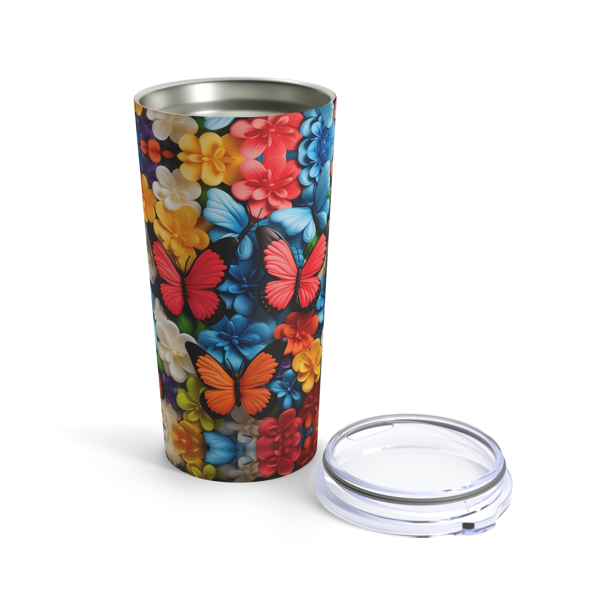 Flower & Butterfly Charm: 20oz Tumbler