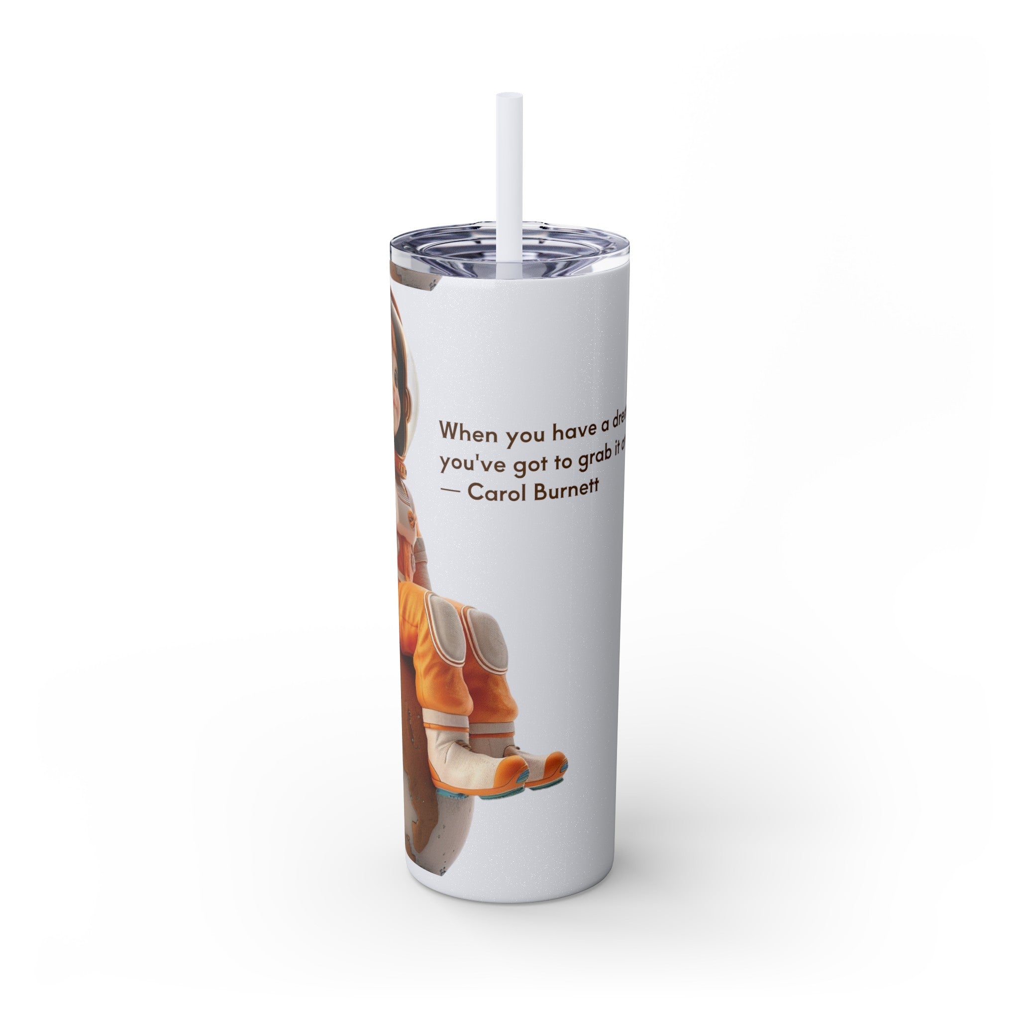 Skinny Tumbler with Straw, 20oz -Astronut