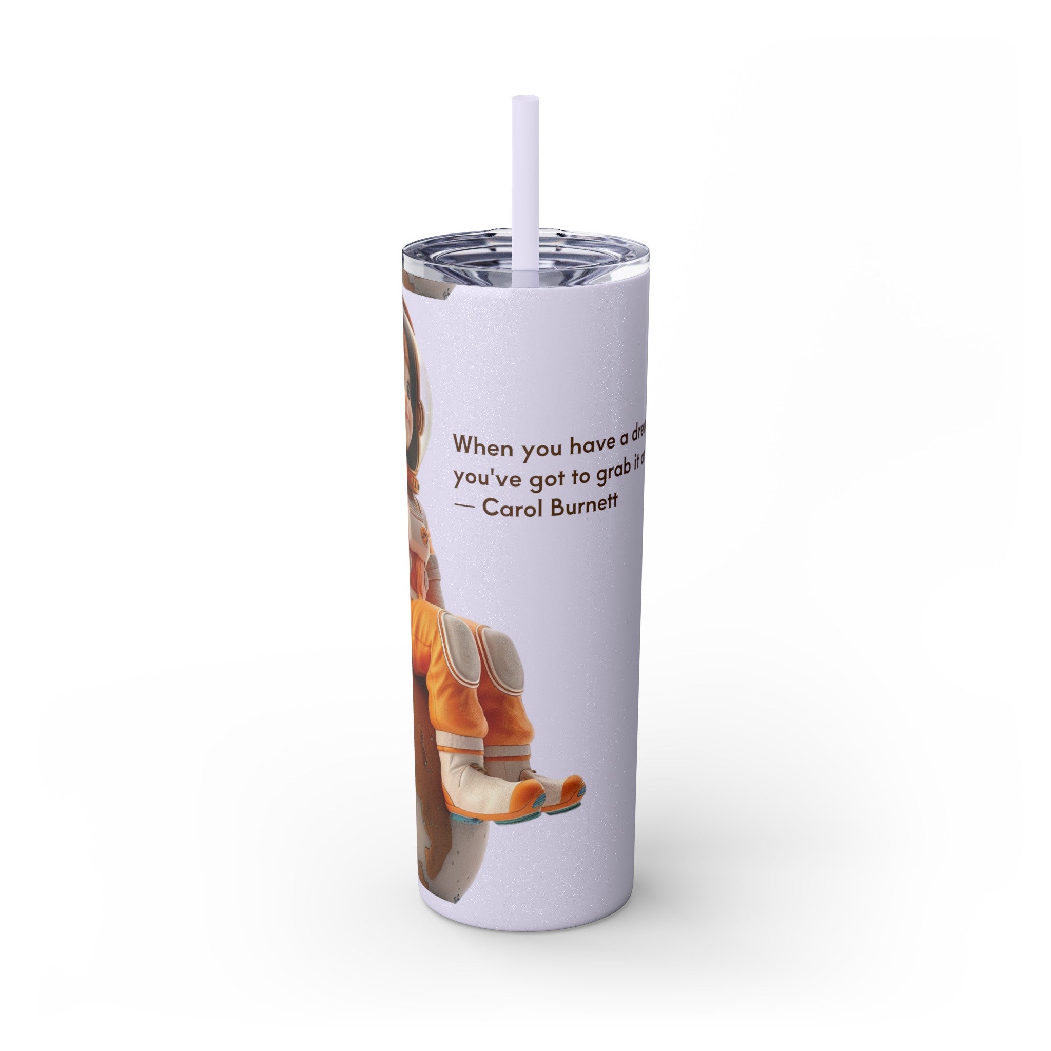 Skinny Tumbler with Straw, 20oz -Astronut