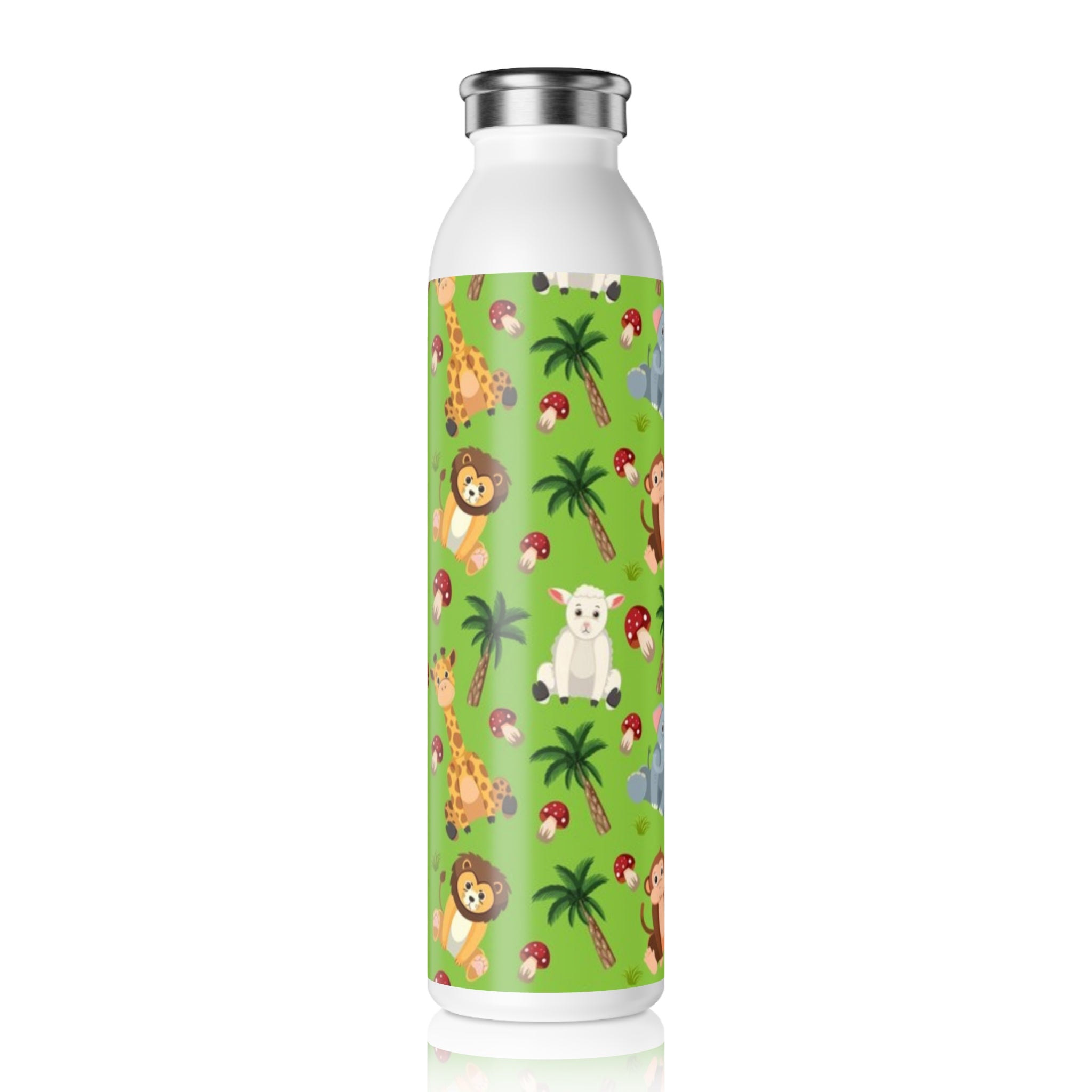 Nature's Canvas: 20oz Slim Water Bottle for Artistic Wildlife Lovers