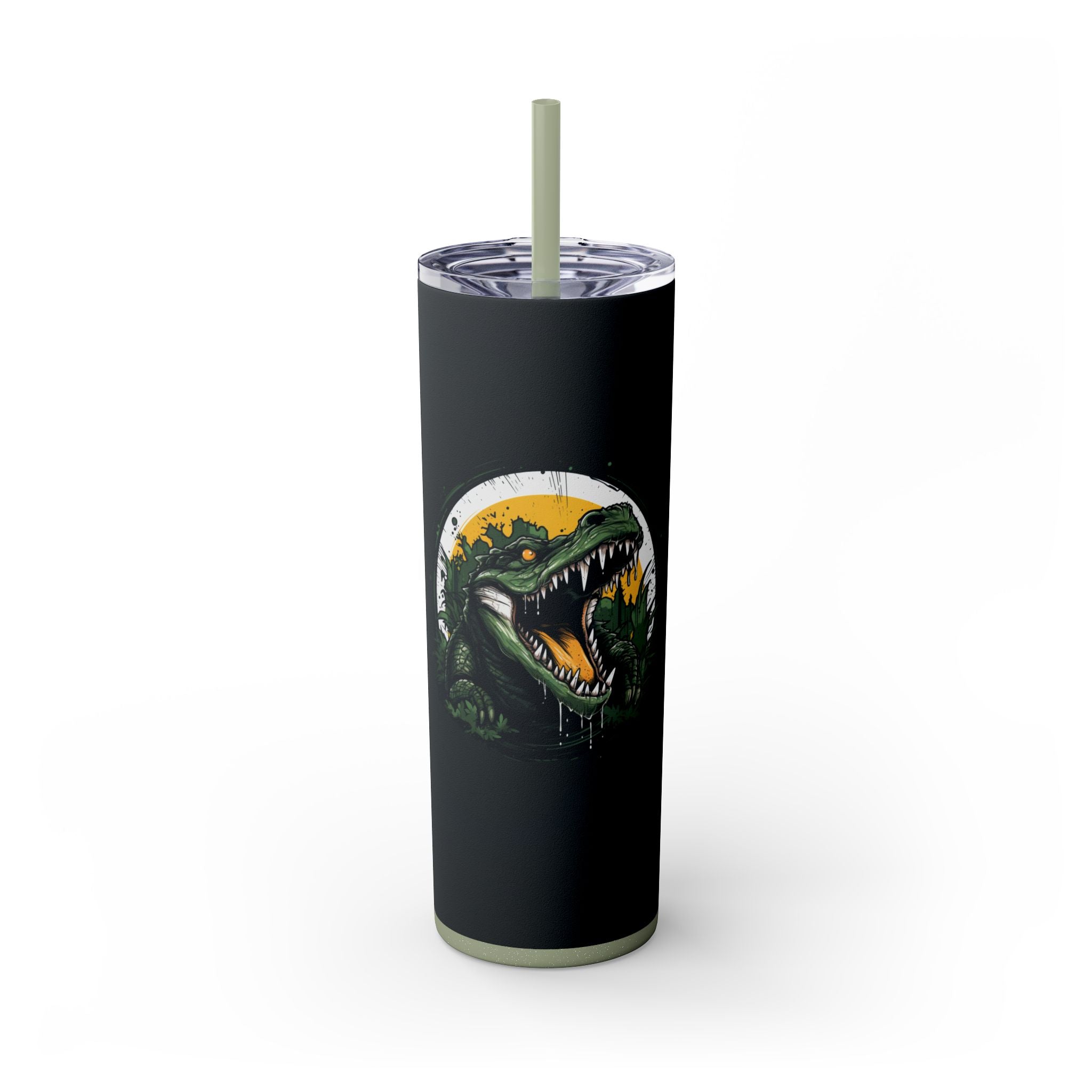 20oz Skinny Tumbler: Crocodile Print for Every Sip