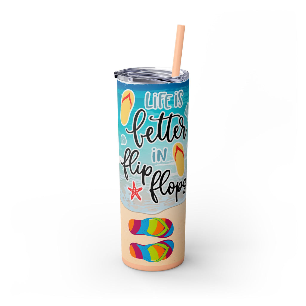 Skinny Tumbler with Straw, 20oz