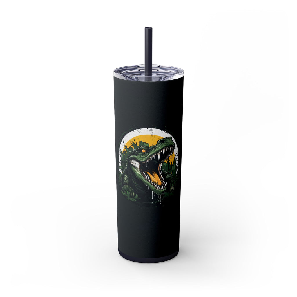 20oz Skinny Tumbler: Crocodile Print for Every Sip
