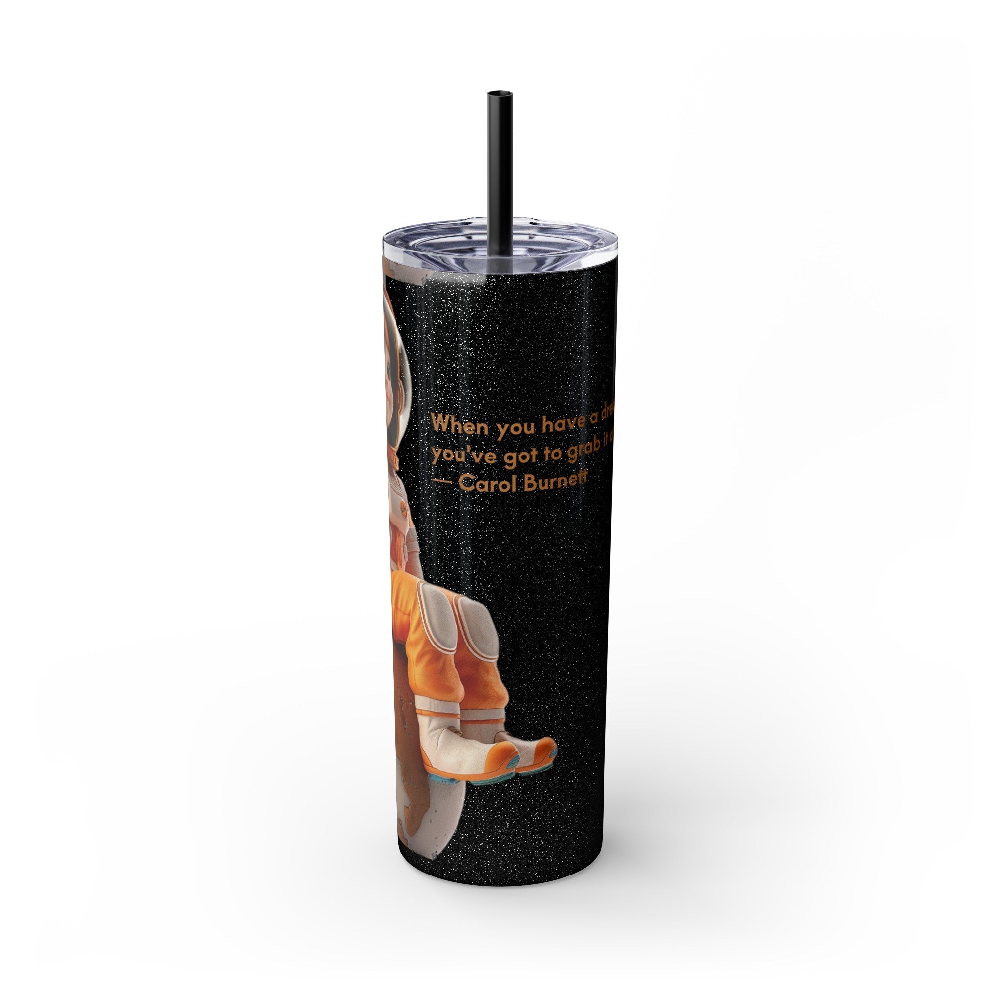 Skinny Tumbler with Straw, 20oz -Astronut