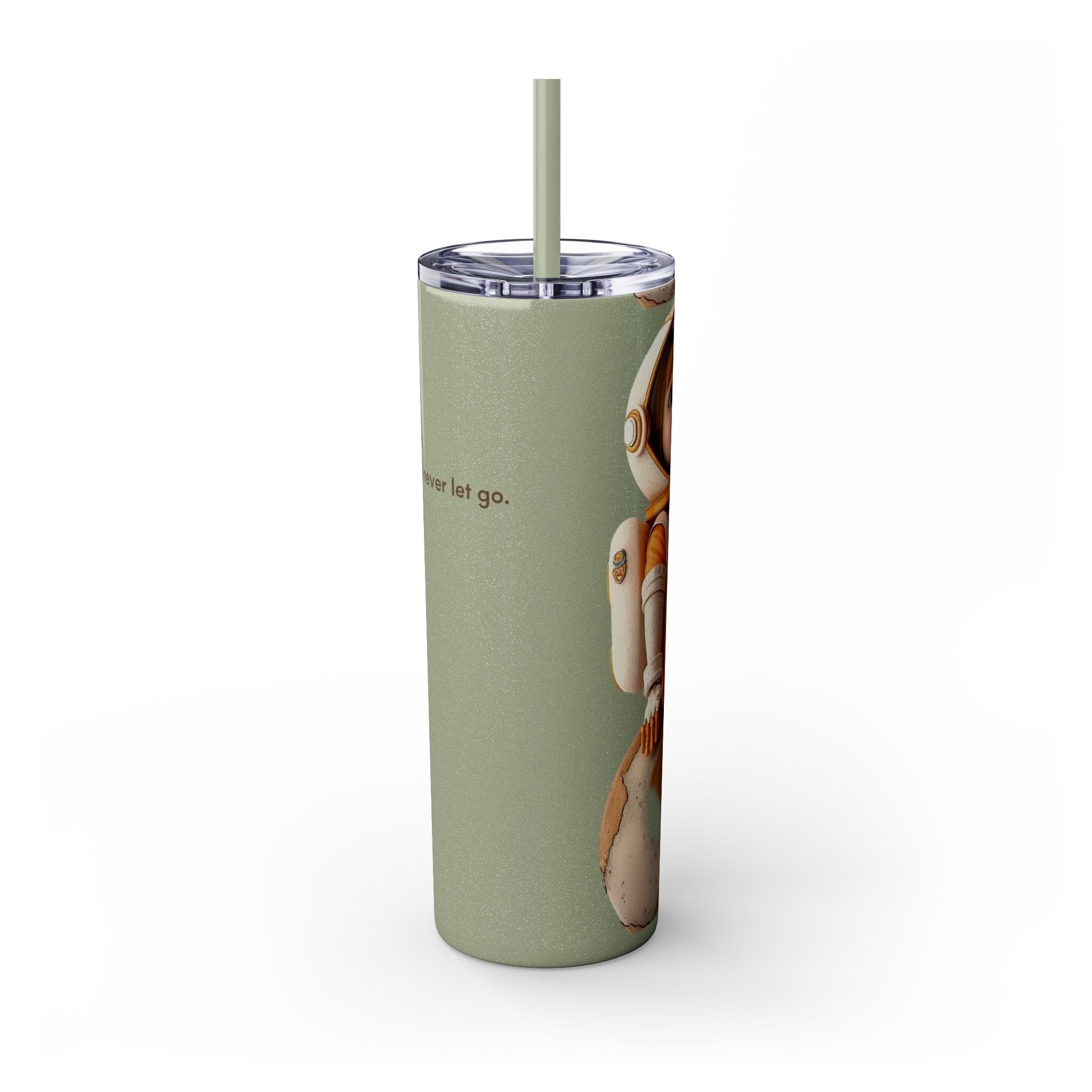 Skinny Tumbler with Straw, 20oz -Astronut