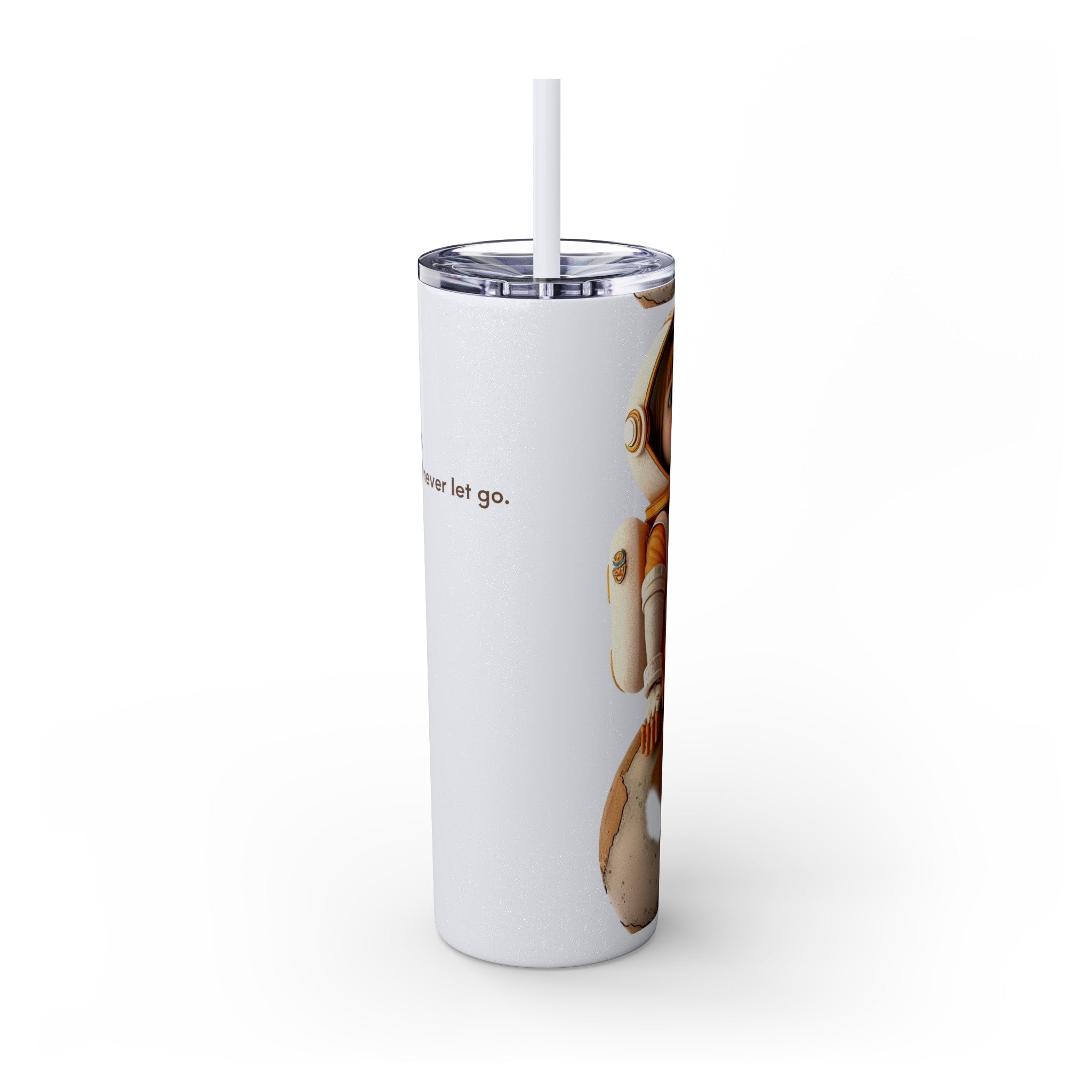 Skinny Tumbler with Straw, 20oz -Astronut