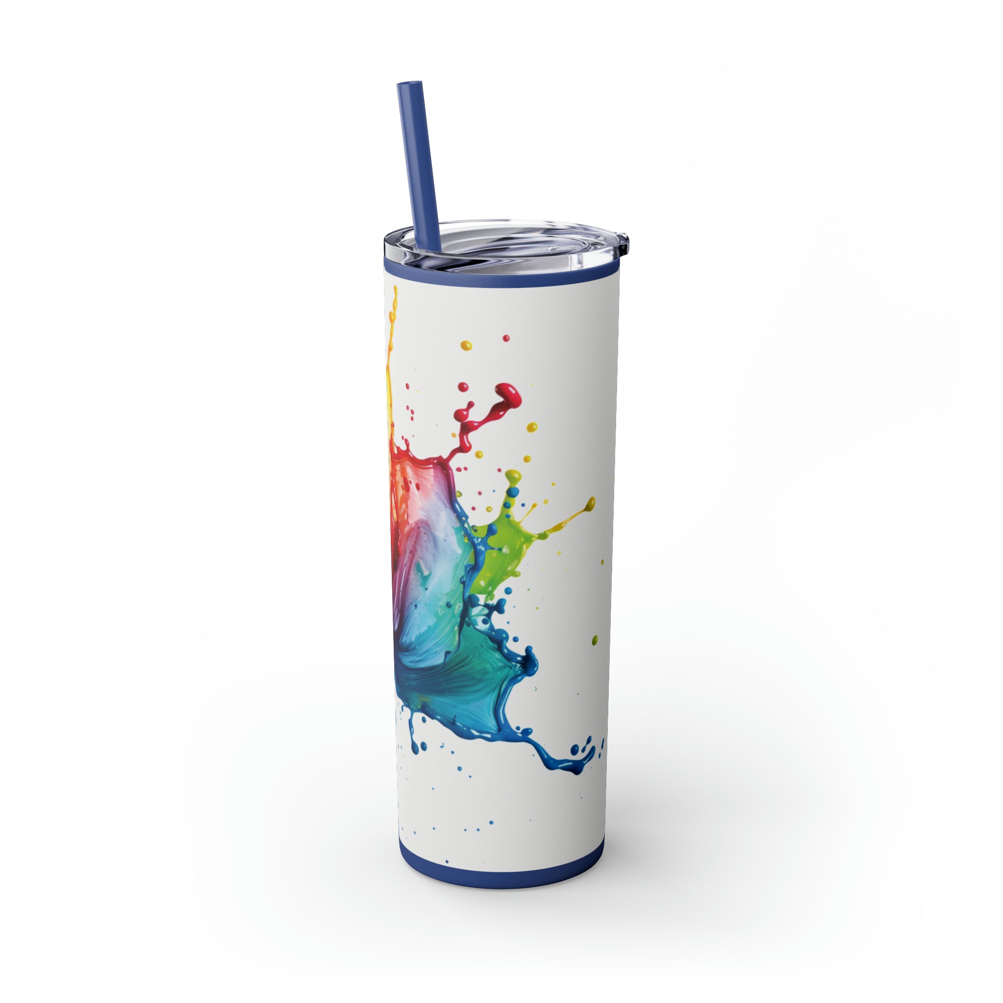 Skinny Tumbler with Straw, 20oz- Splash