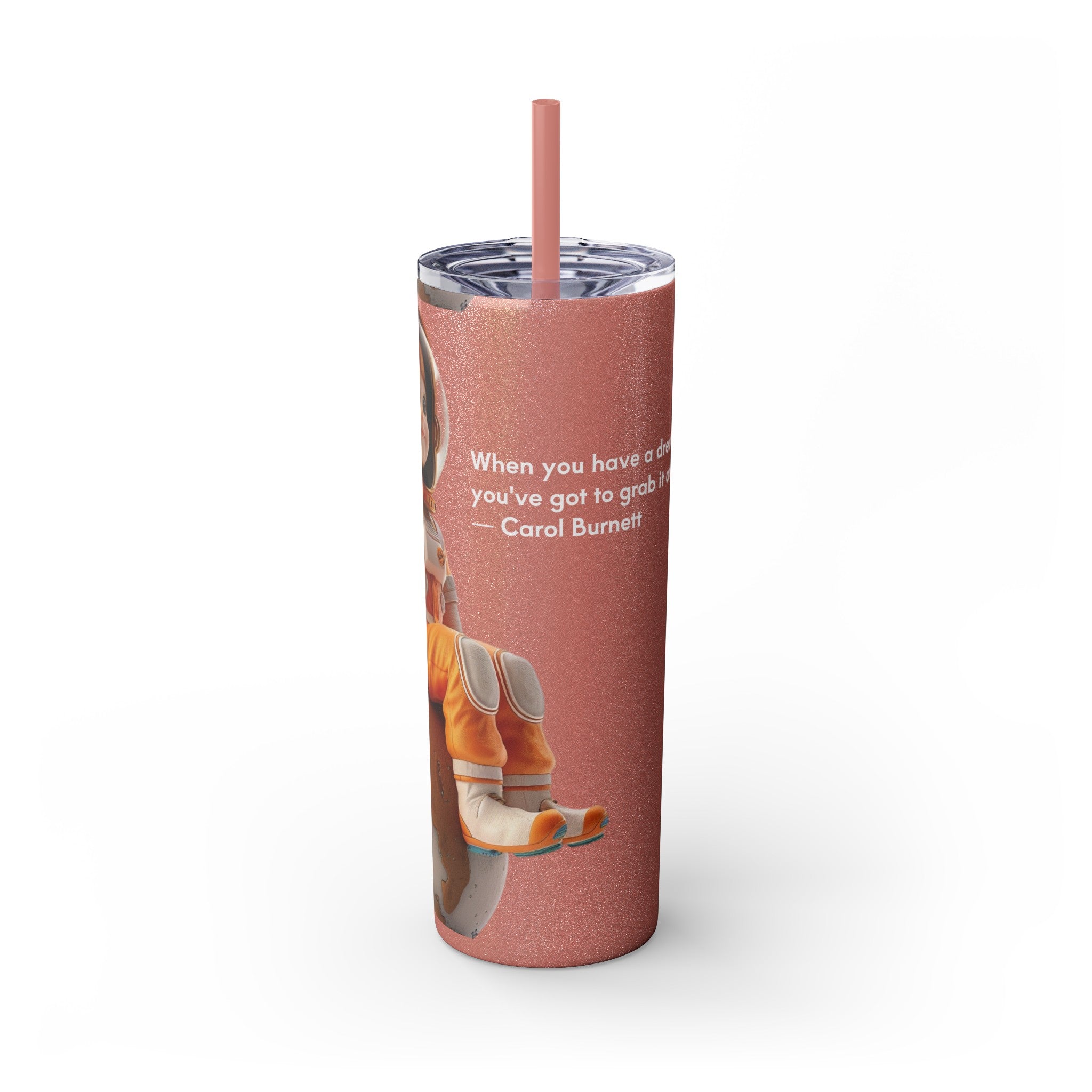 Skinny Tumbler with Straw, 20oz -Astronut