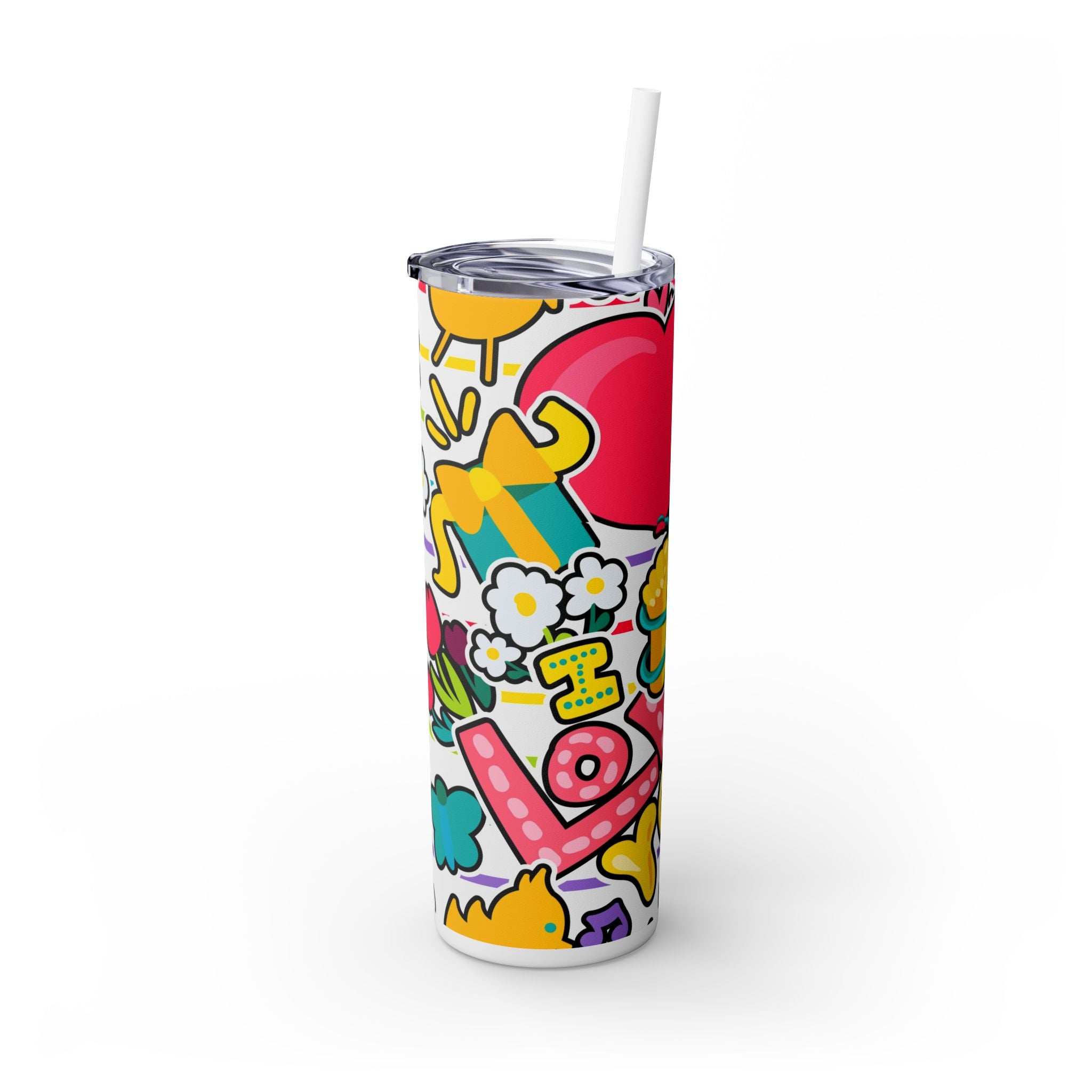 Skinny Tumbler with Straw, 20oz