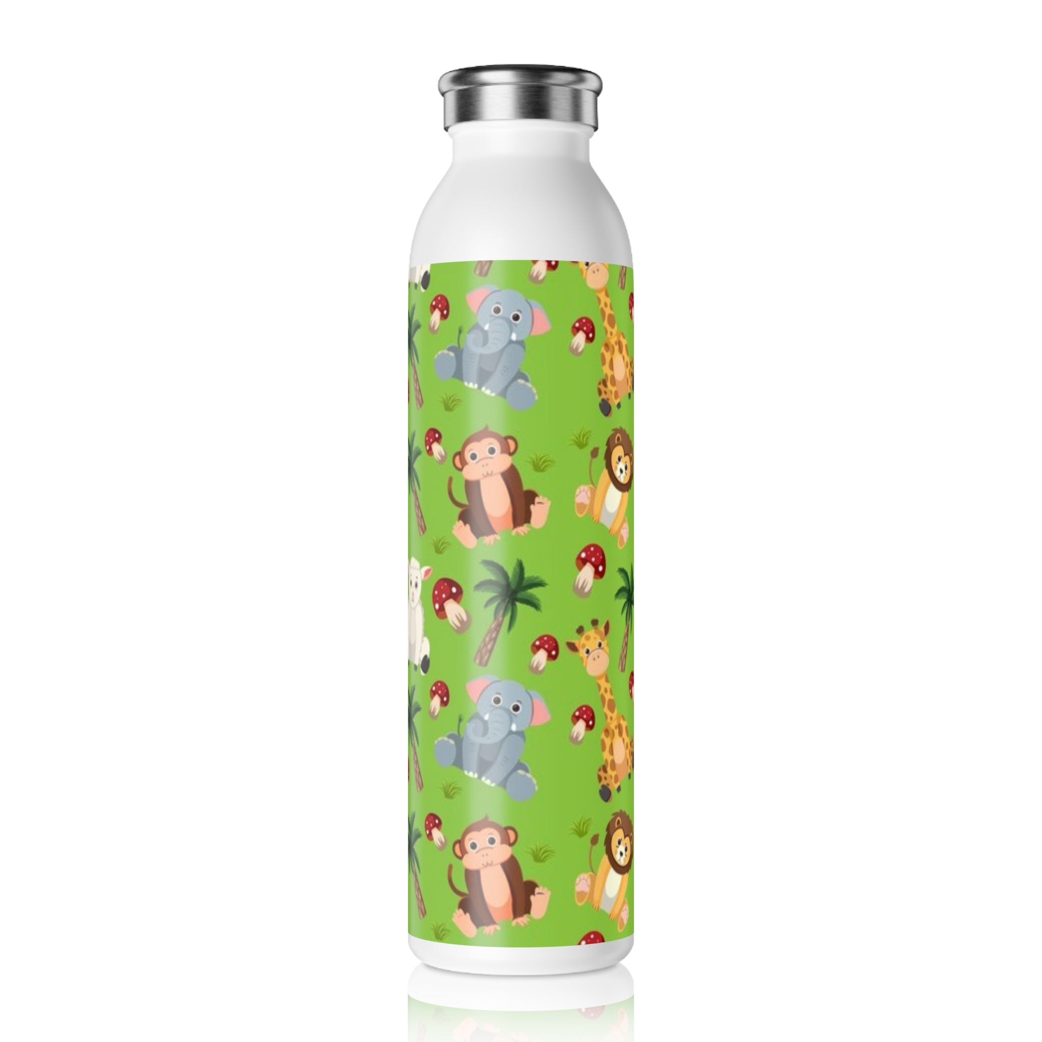 Nature's Canvas: 20oz Slim Water Bottle for Artistic Wildlife Lovers