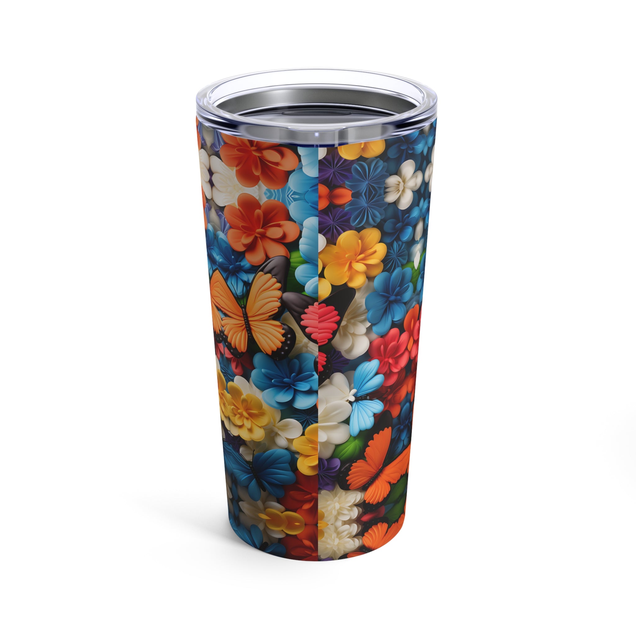 Flower & Butterfly Charm: 20oz Tumbler