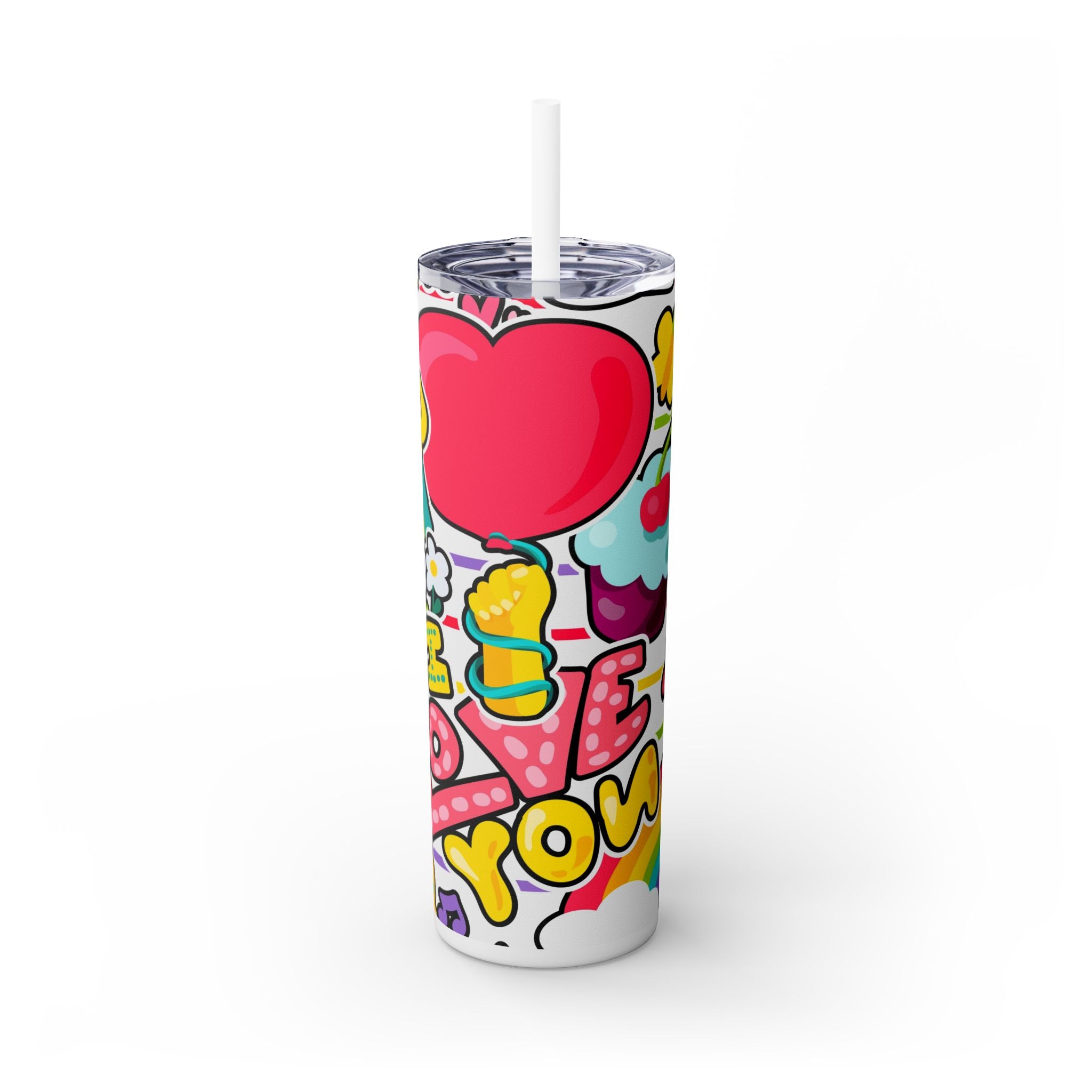 Skinny Tumbler with Straw, 20oz