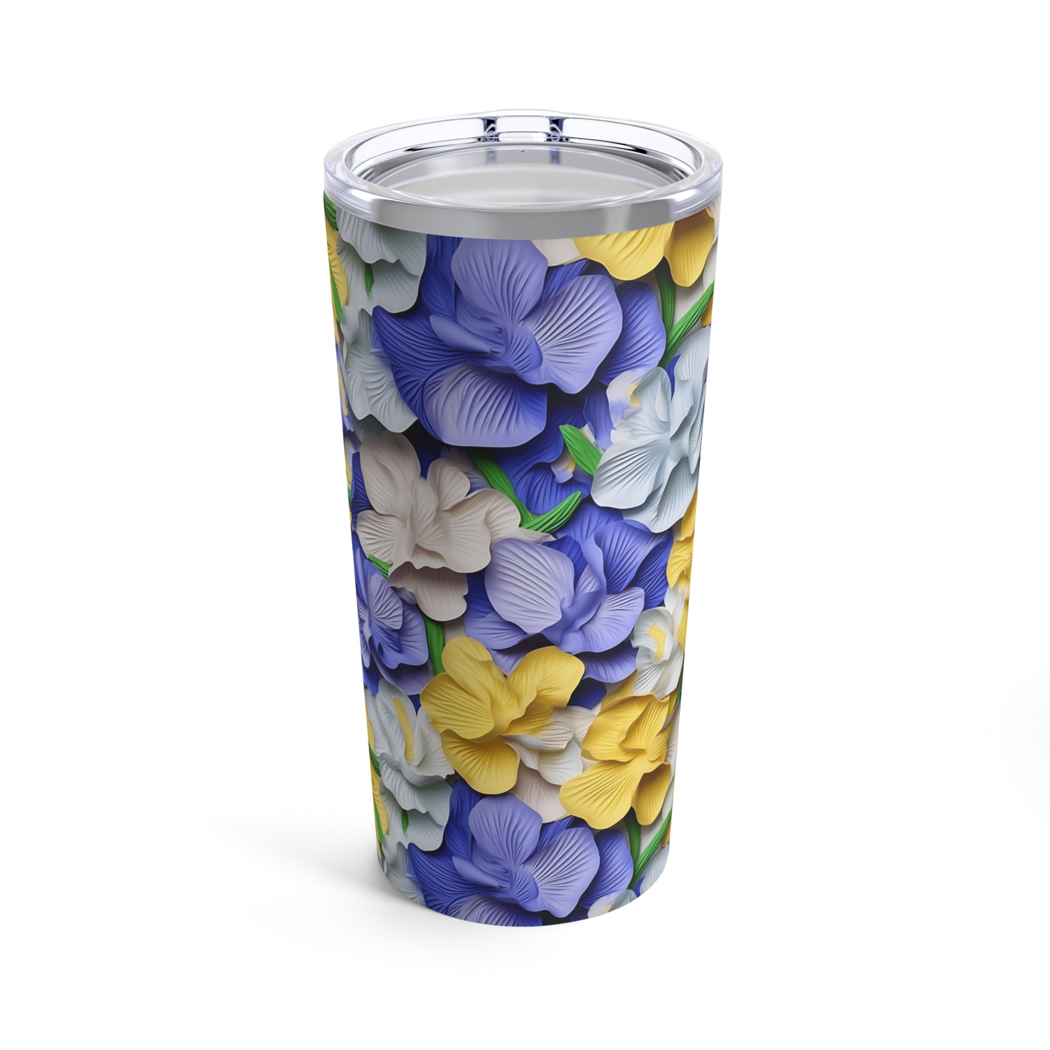 Flower Print Delight: 20oz Tumbler