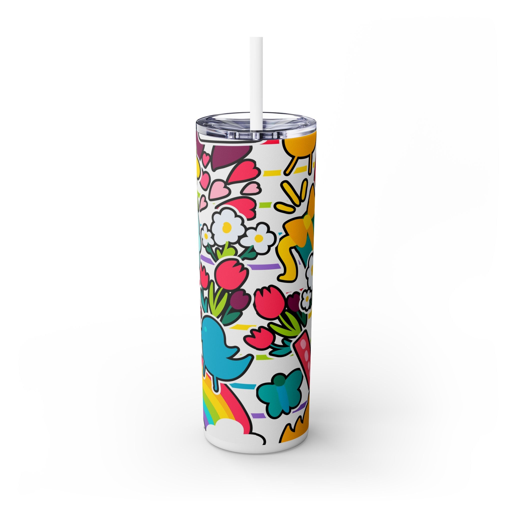 Skinny Tumbler with Straw, 20oz