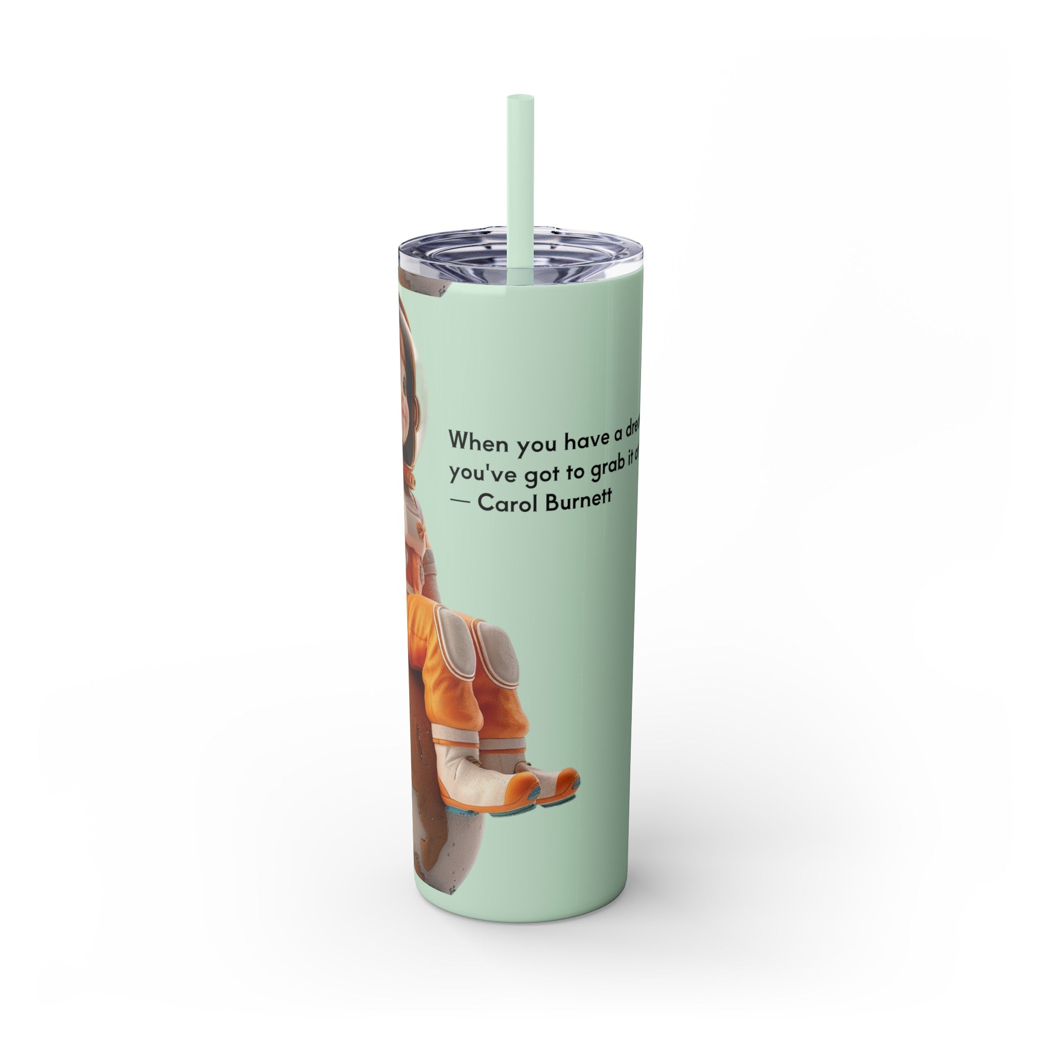 Skinny Tumbler with Straw, 20oz -Astronut