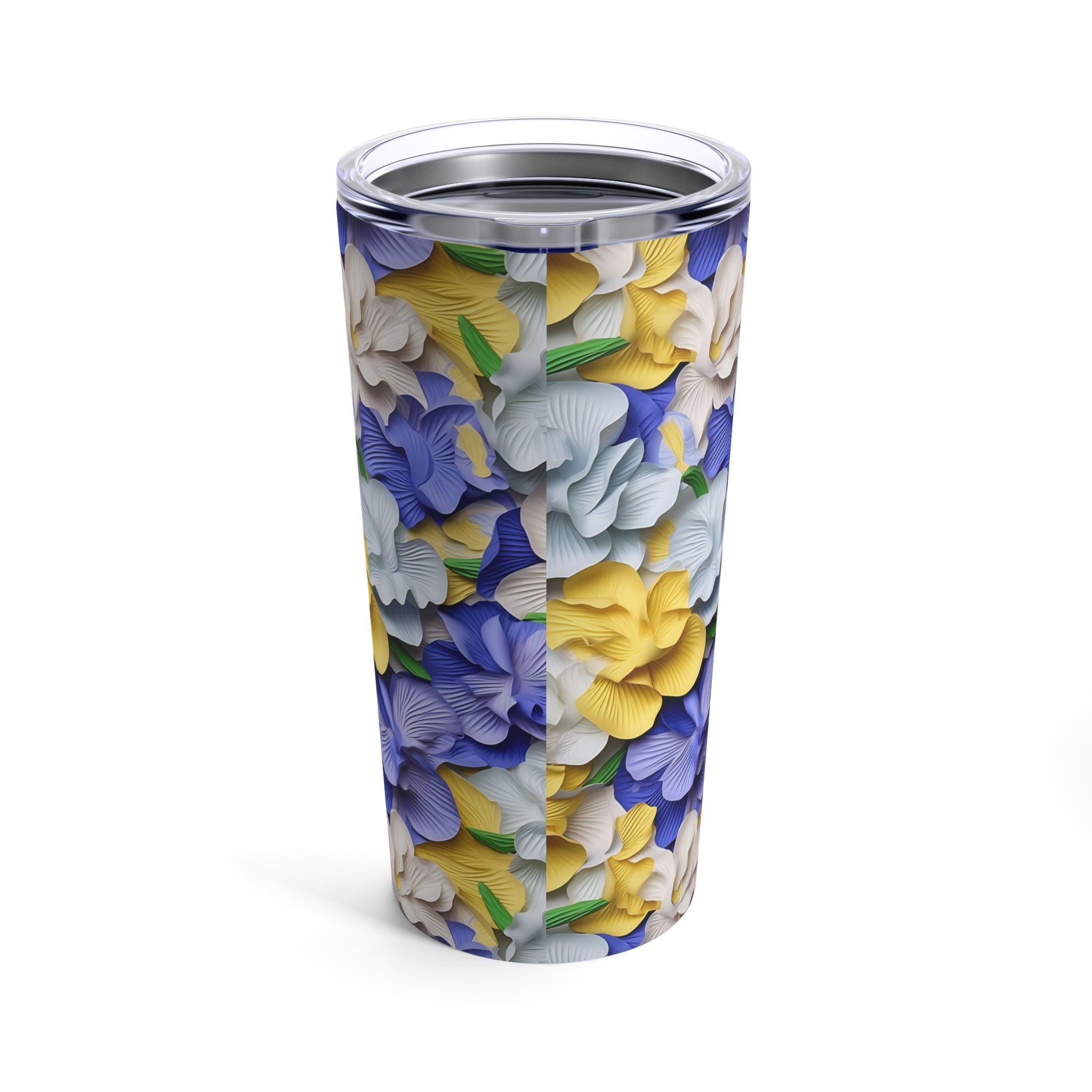 Flower Print Delight: 20oz Tumbler