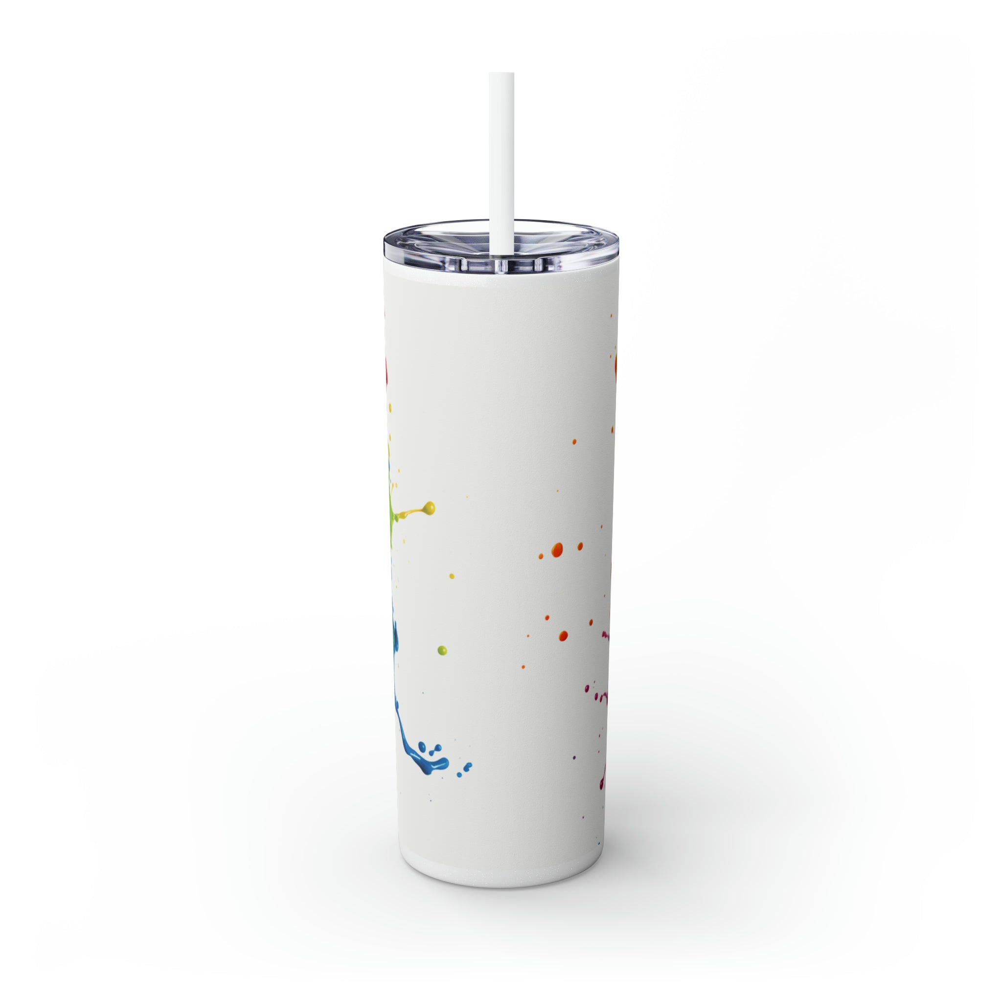 Skinny Tumbler with Straw, 20oz- Splash