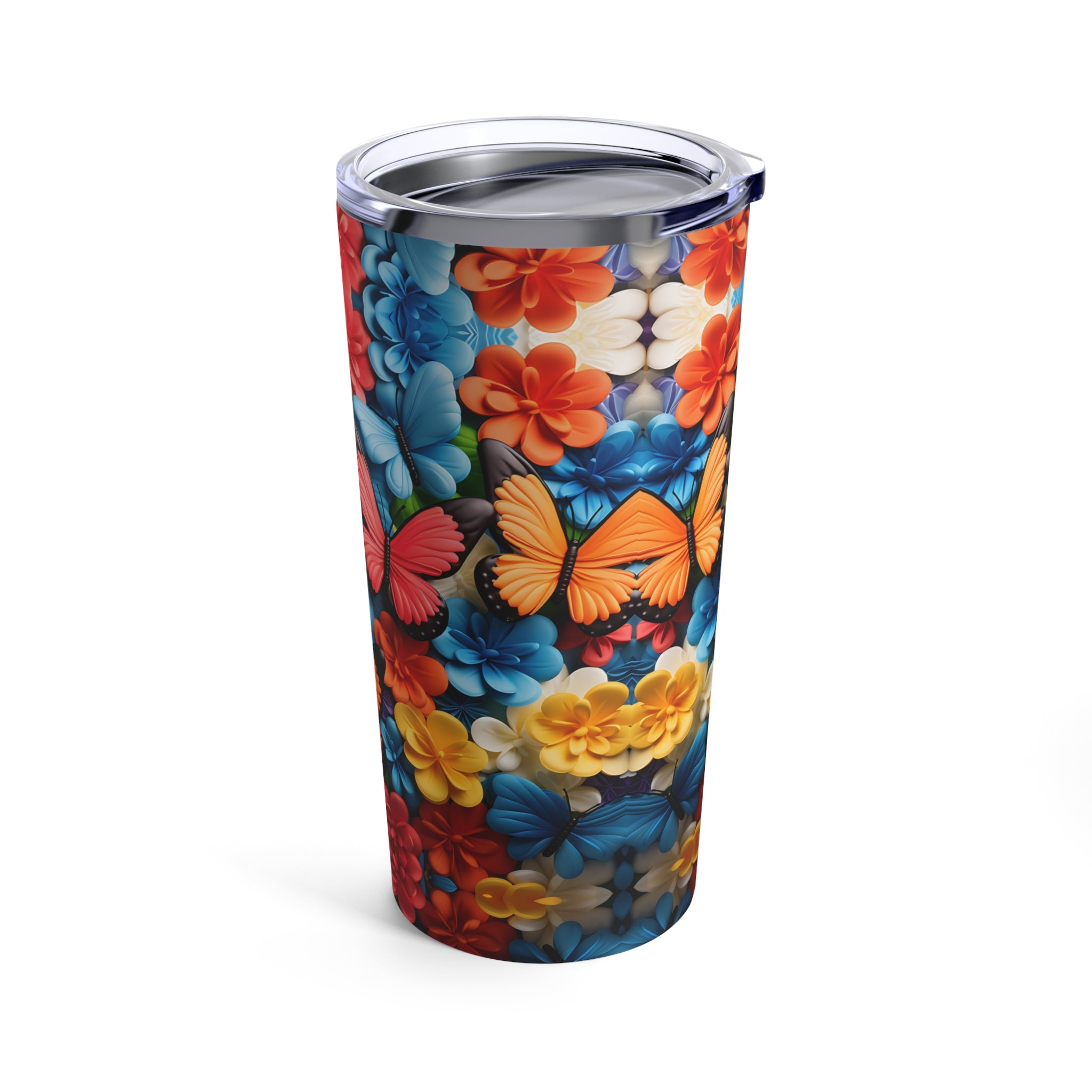 Flower & Butterfly Charm: 20oz Tumbler