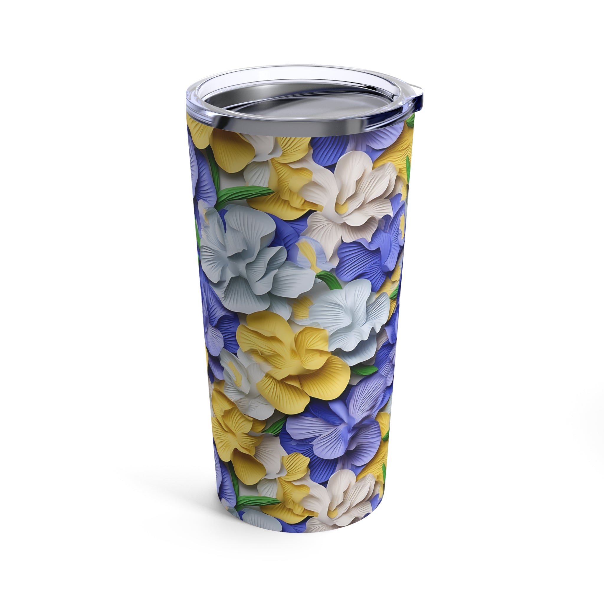 Flower Print Delight: 20oz Tumbler