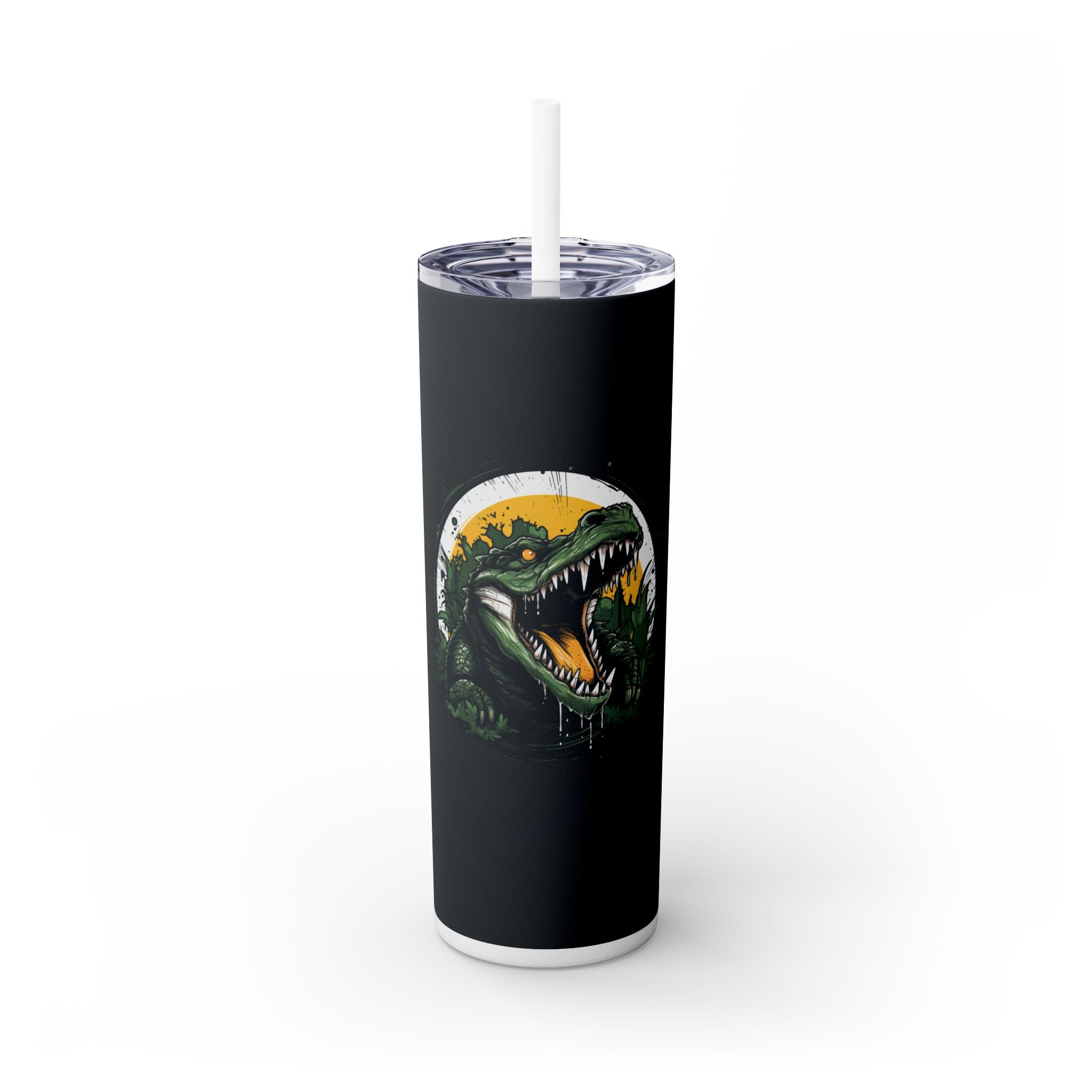 20oz Skinny Tumbler: Crocodile Print for Every Sip