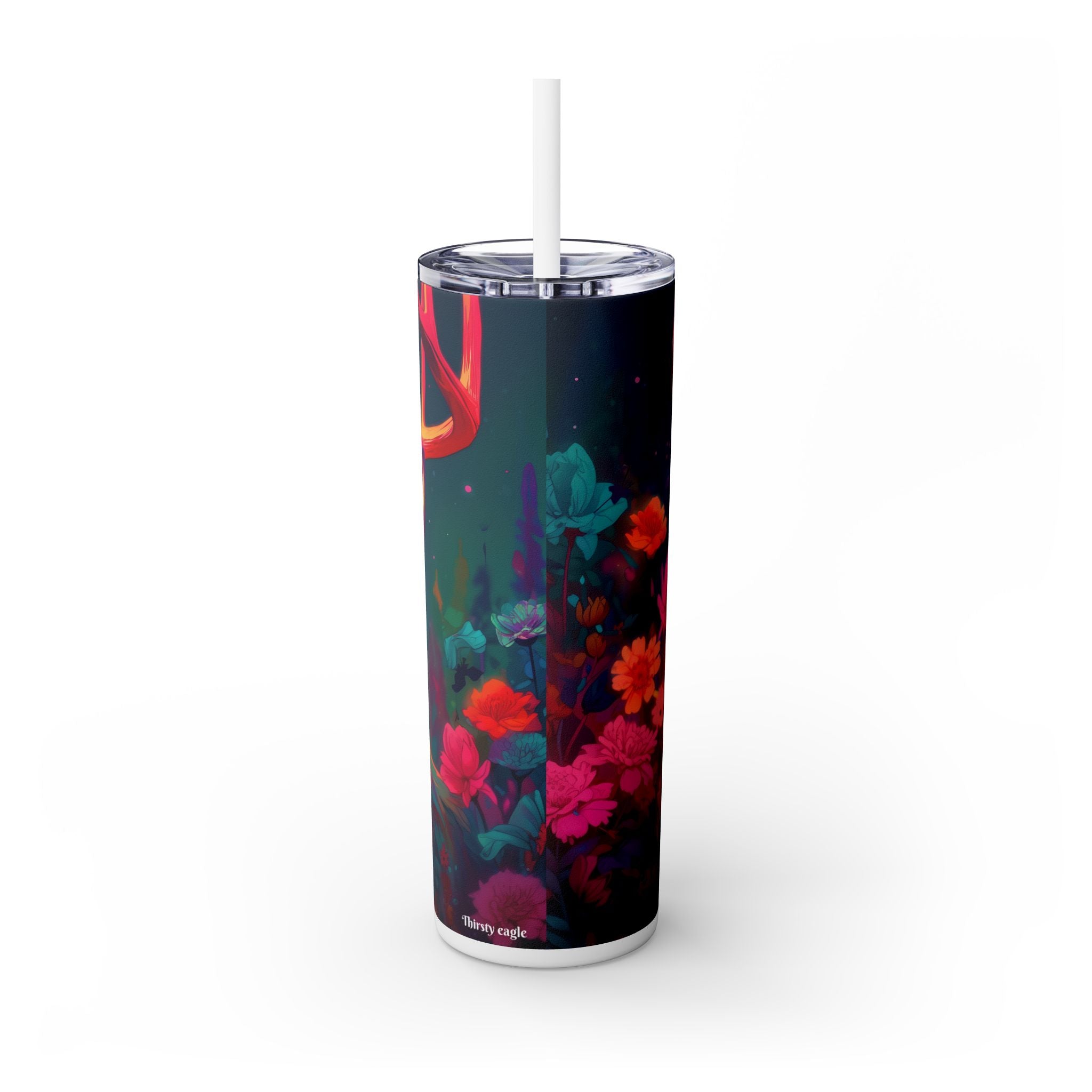 20oz Skinny Tumbler: Exotic Animal Art