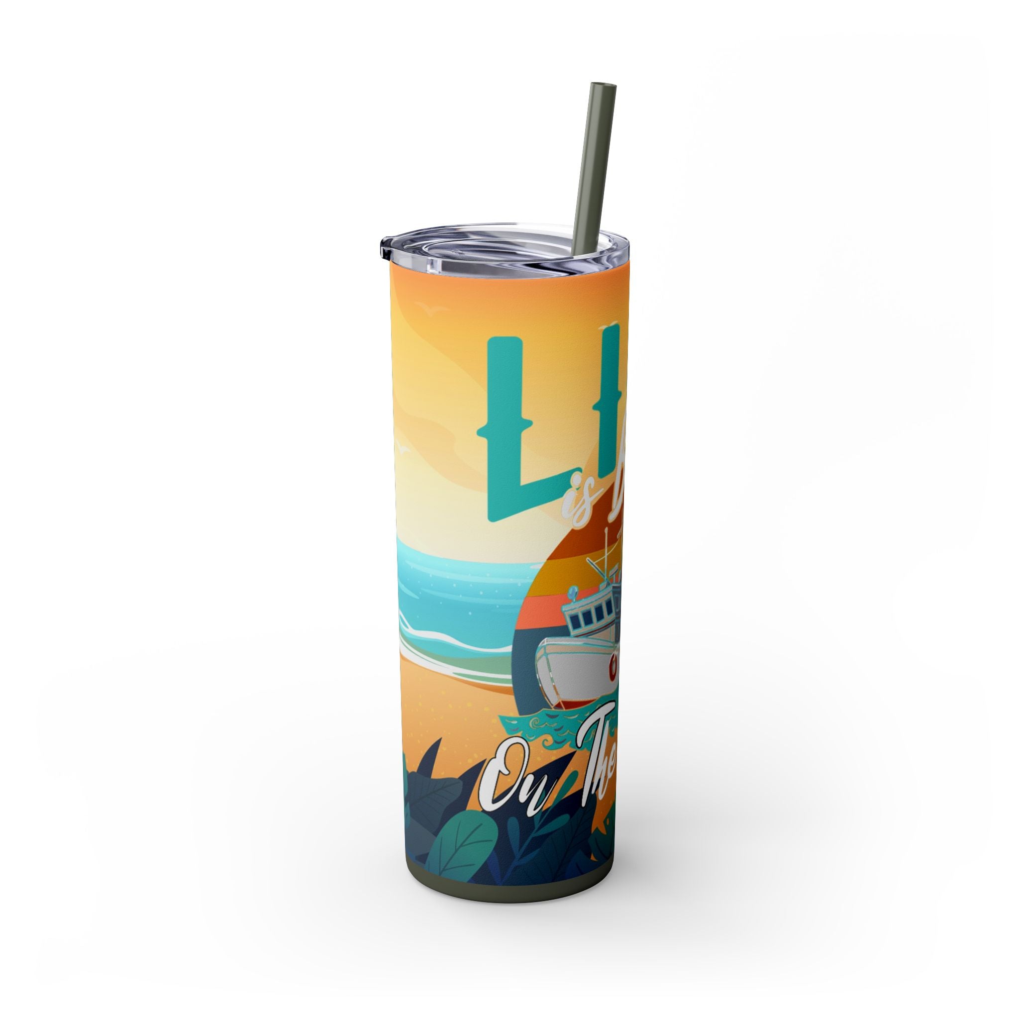 Skinny Tumbler with Straw, 20oz