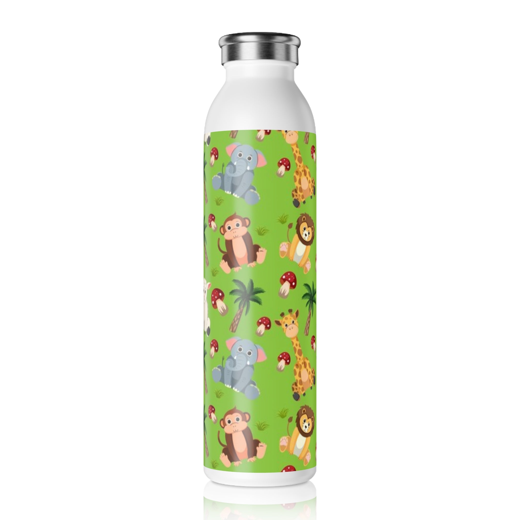 Nature's Canvas: 20oz Slim Water Bottle for Artistic Wildlife Lovers