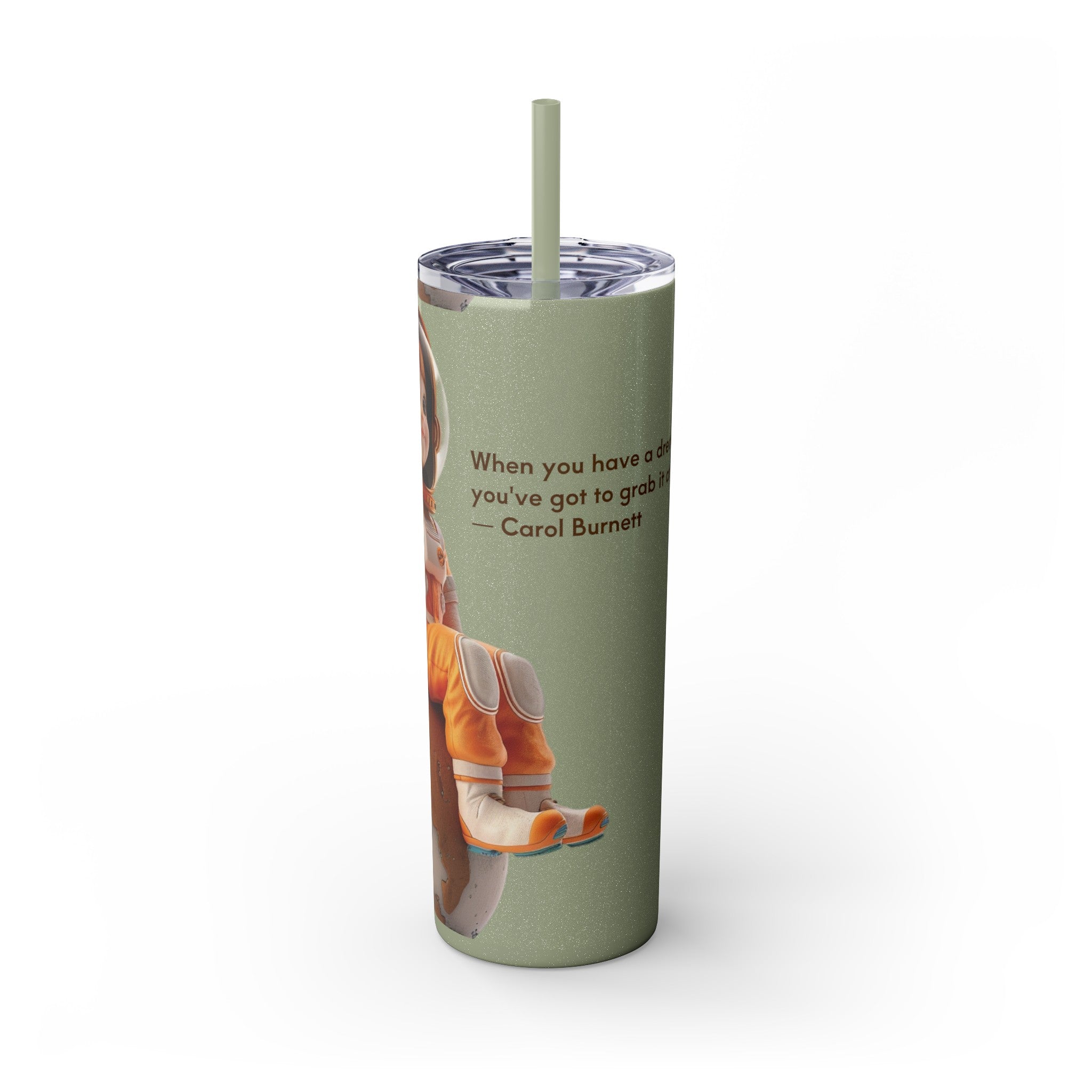 Skinny Tumbler with Straw, 20oz -Astronut