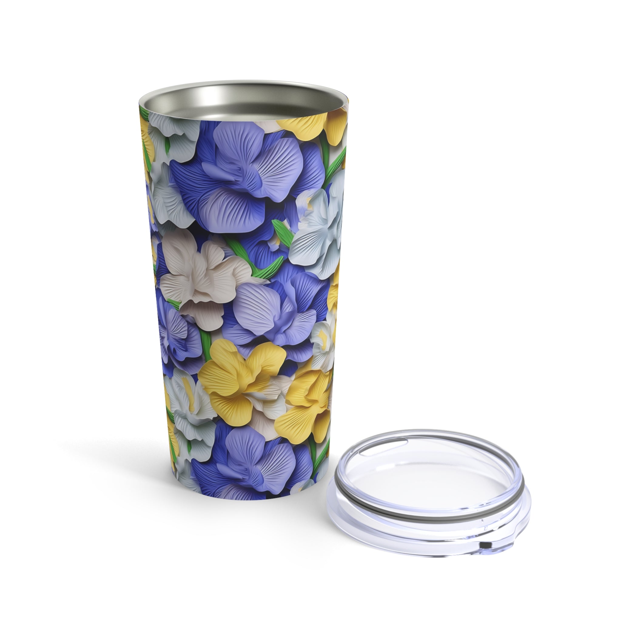 Flower Print Delight: 20oz Tumbler