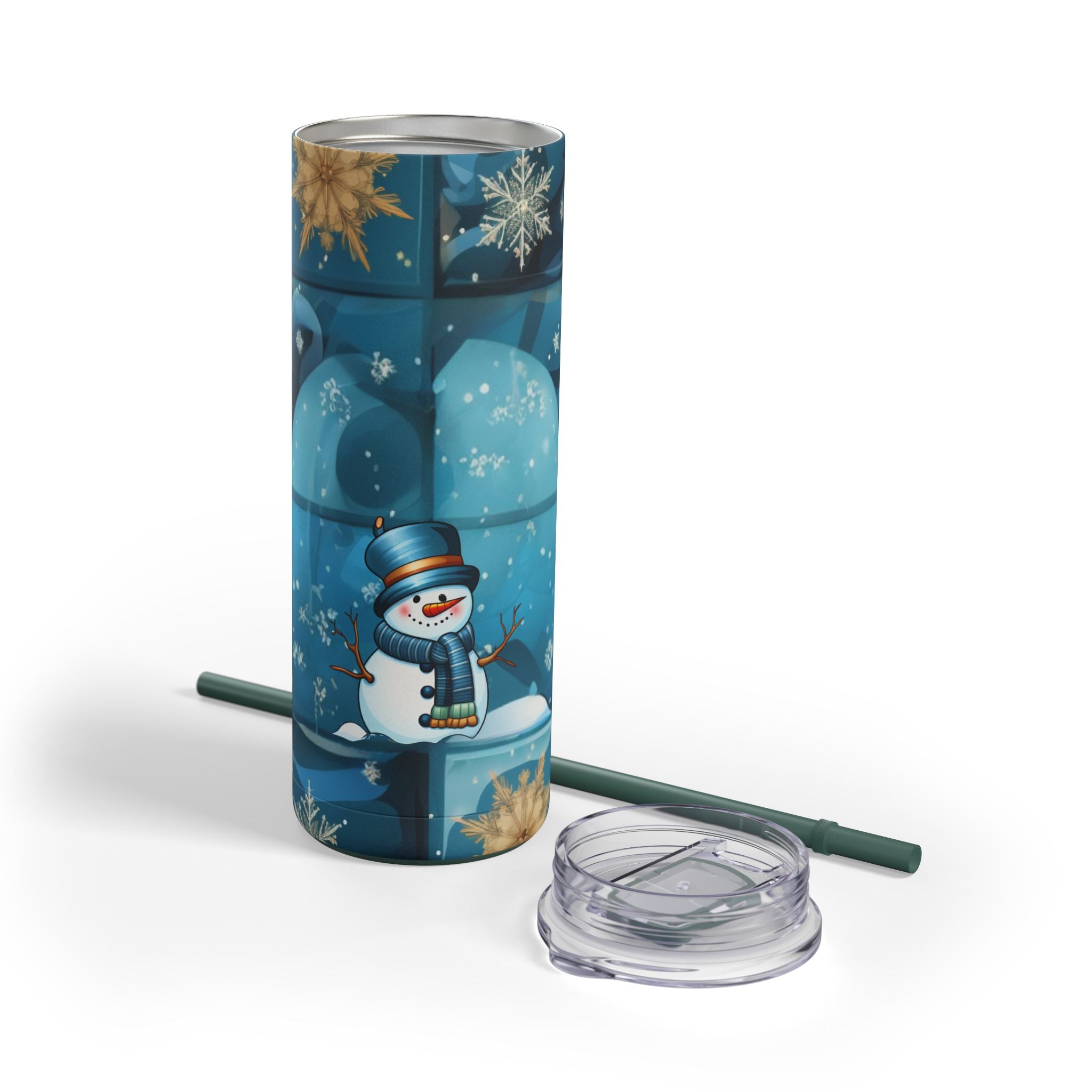 SnowflakeSip: Elegant Tumblers for Holiday Cheer