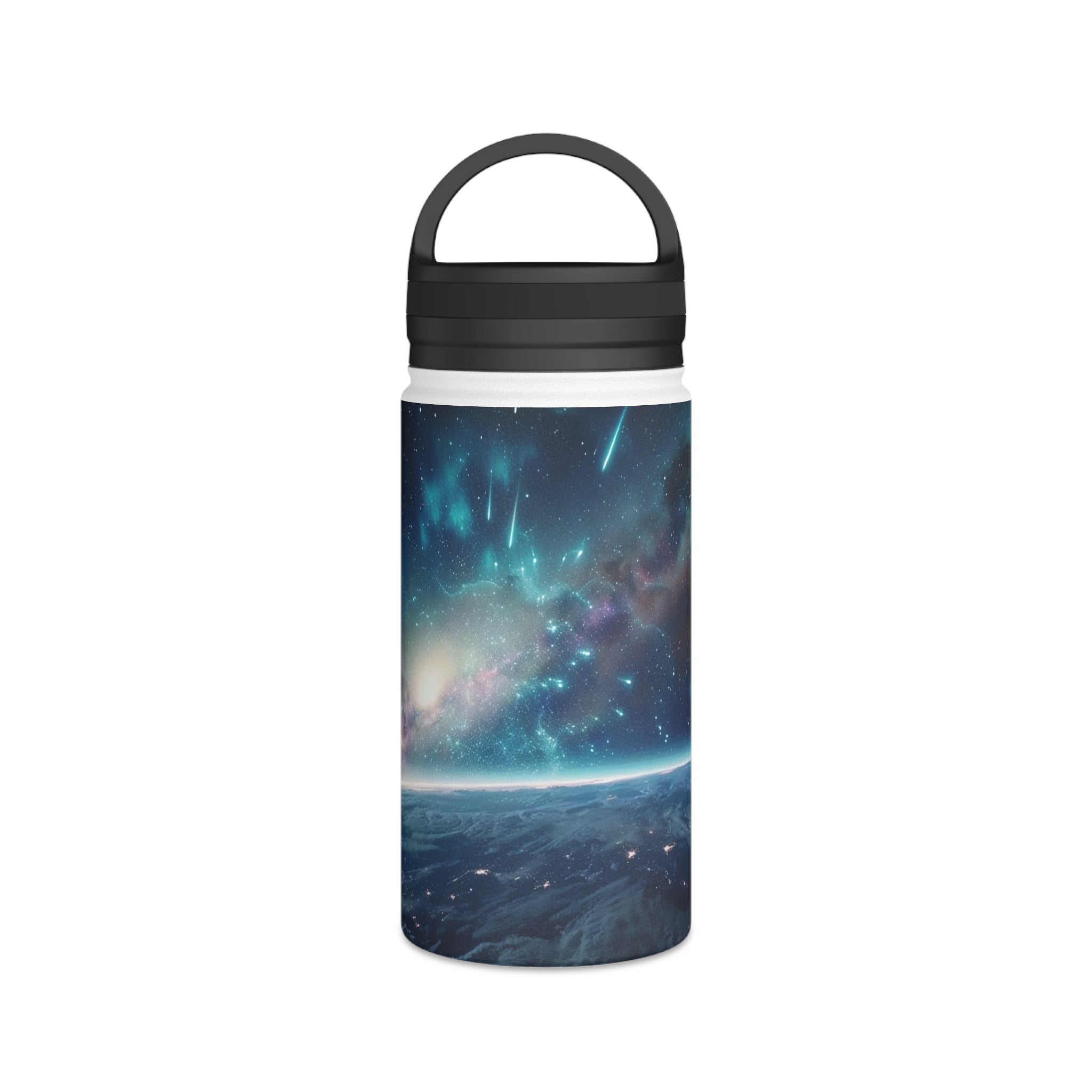 Stainless Steel Water Bottle, Handle Lid - Cosmic Adventure