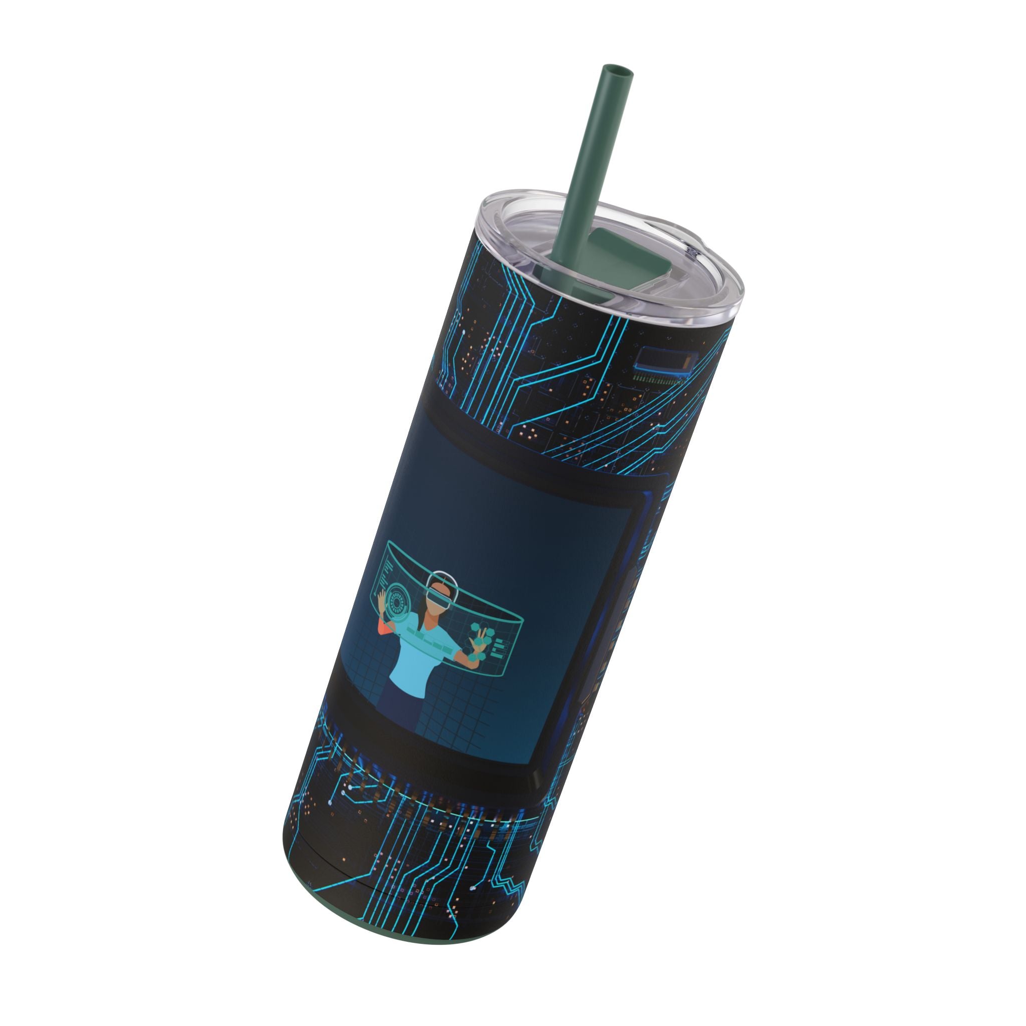 Tech-Savvy Sip: 20oz Skinny Tumbler