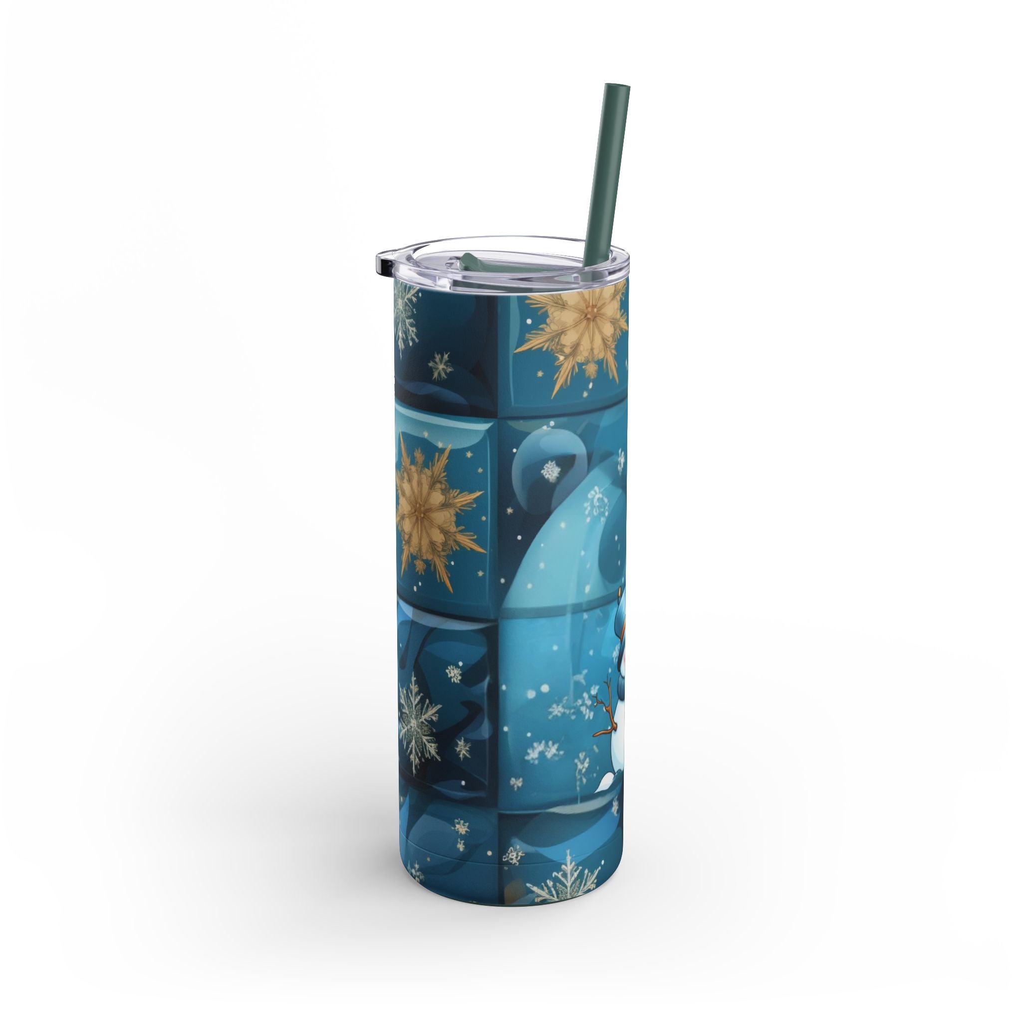 SnowflakeSip: Elegant Tumblers for Holiday Cheer