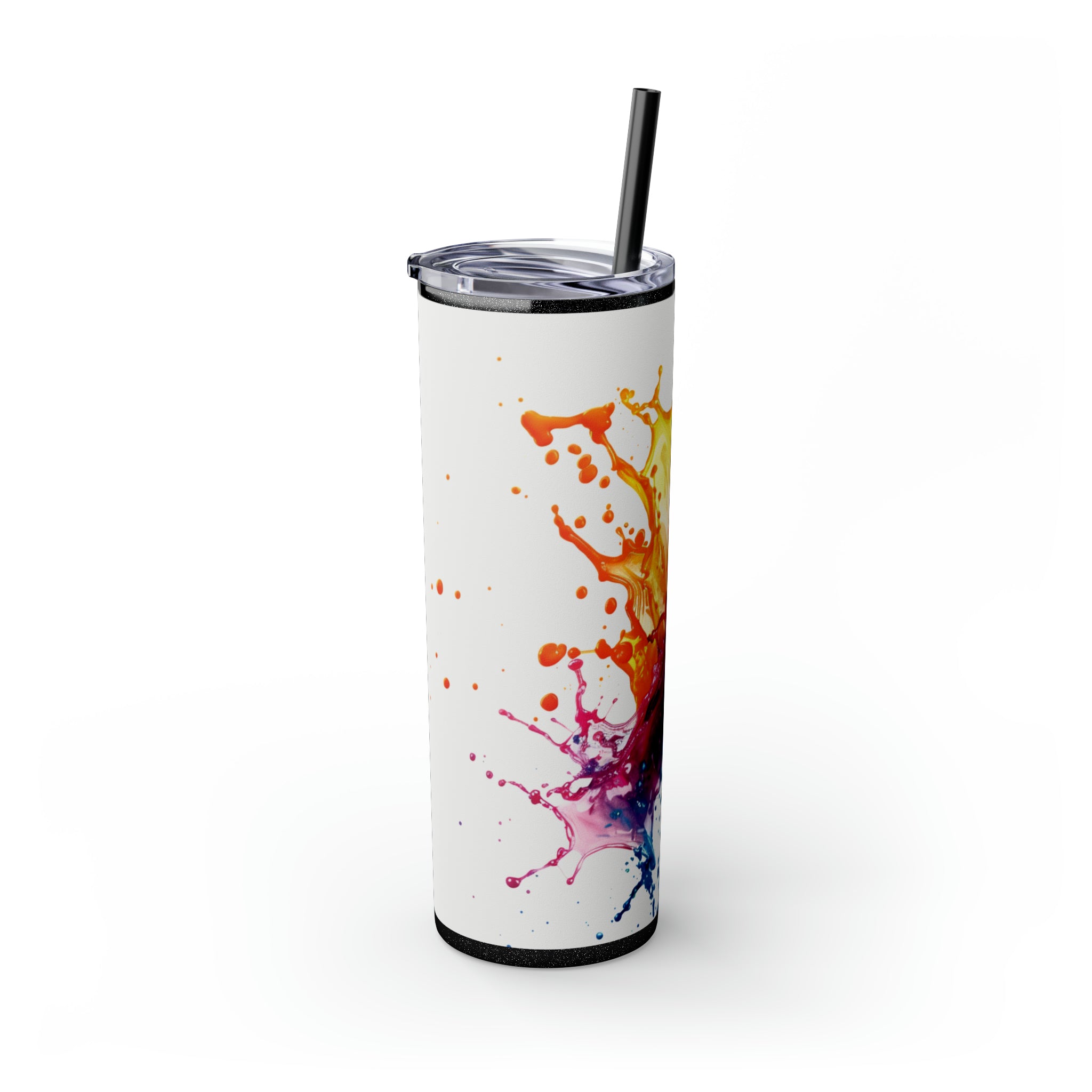 Skinny Tumbler with Straw, 20oz- Splash