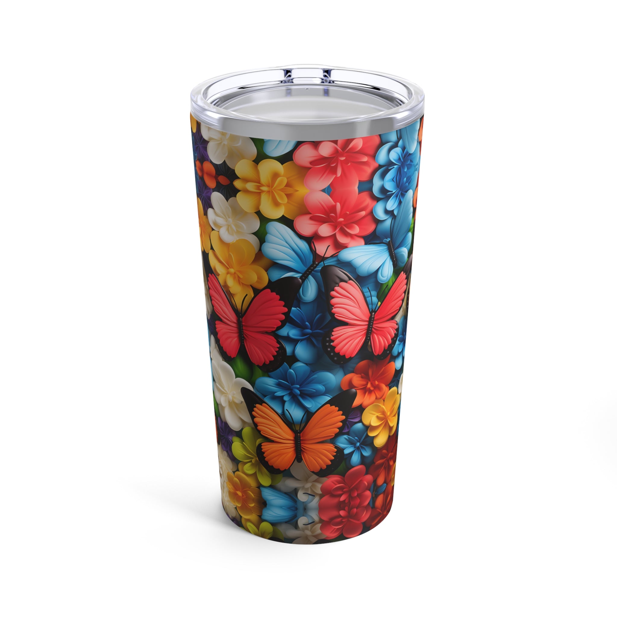 Flower & Butterfly Charm: 20oz Tumbler