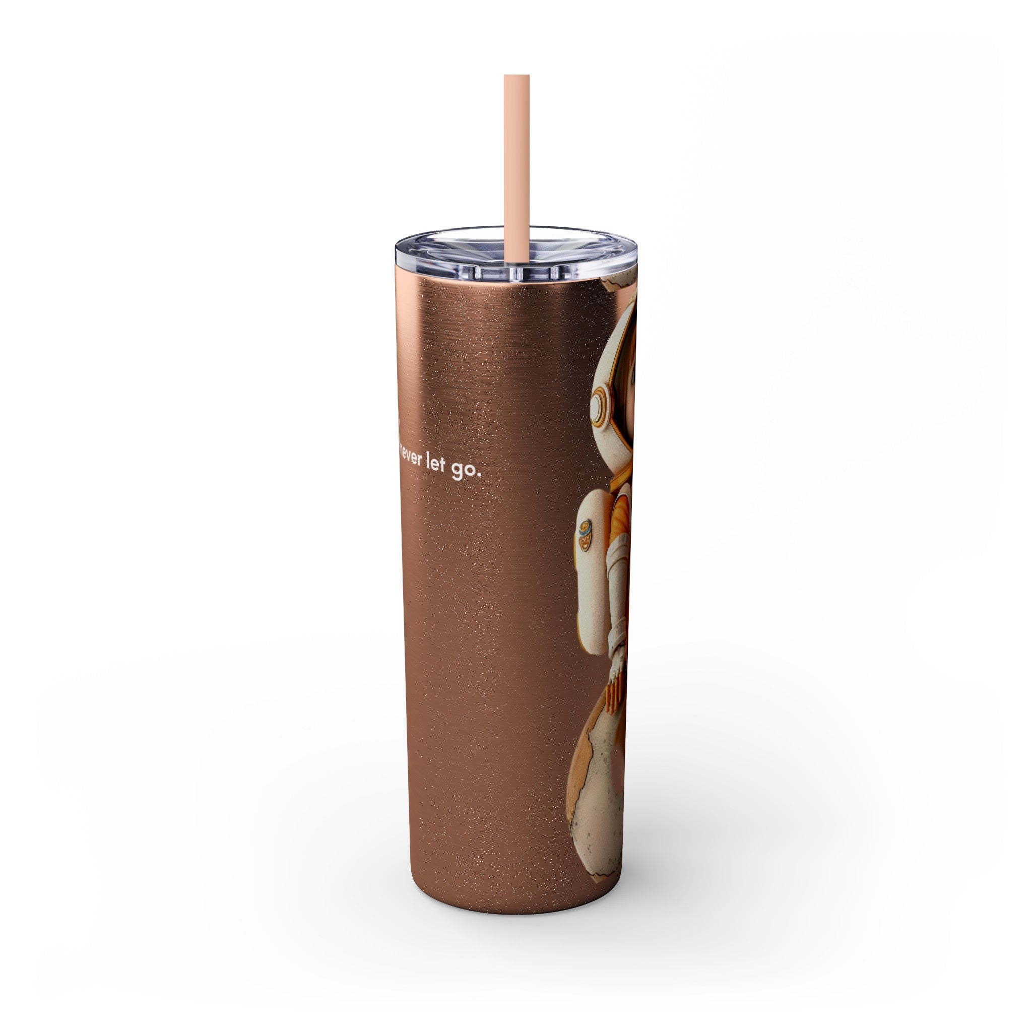 Skinny Tumbler with Straw, 20oz -Astronut