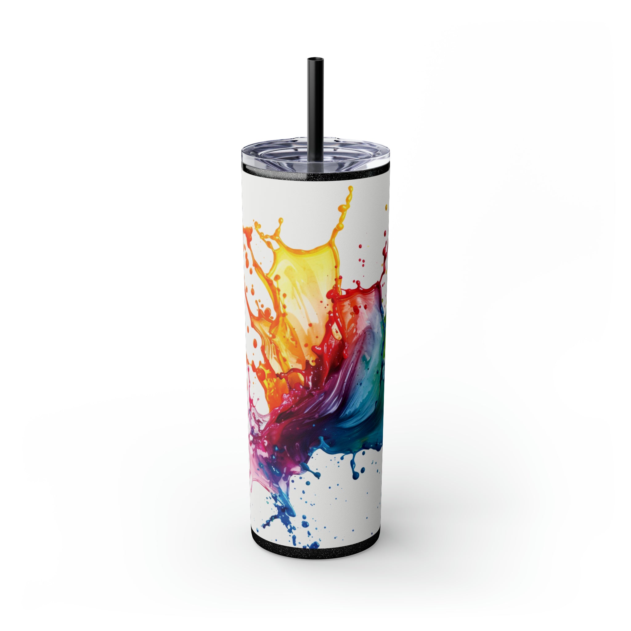 Skinny Tumbler with Straw, 20oz- Splash