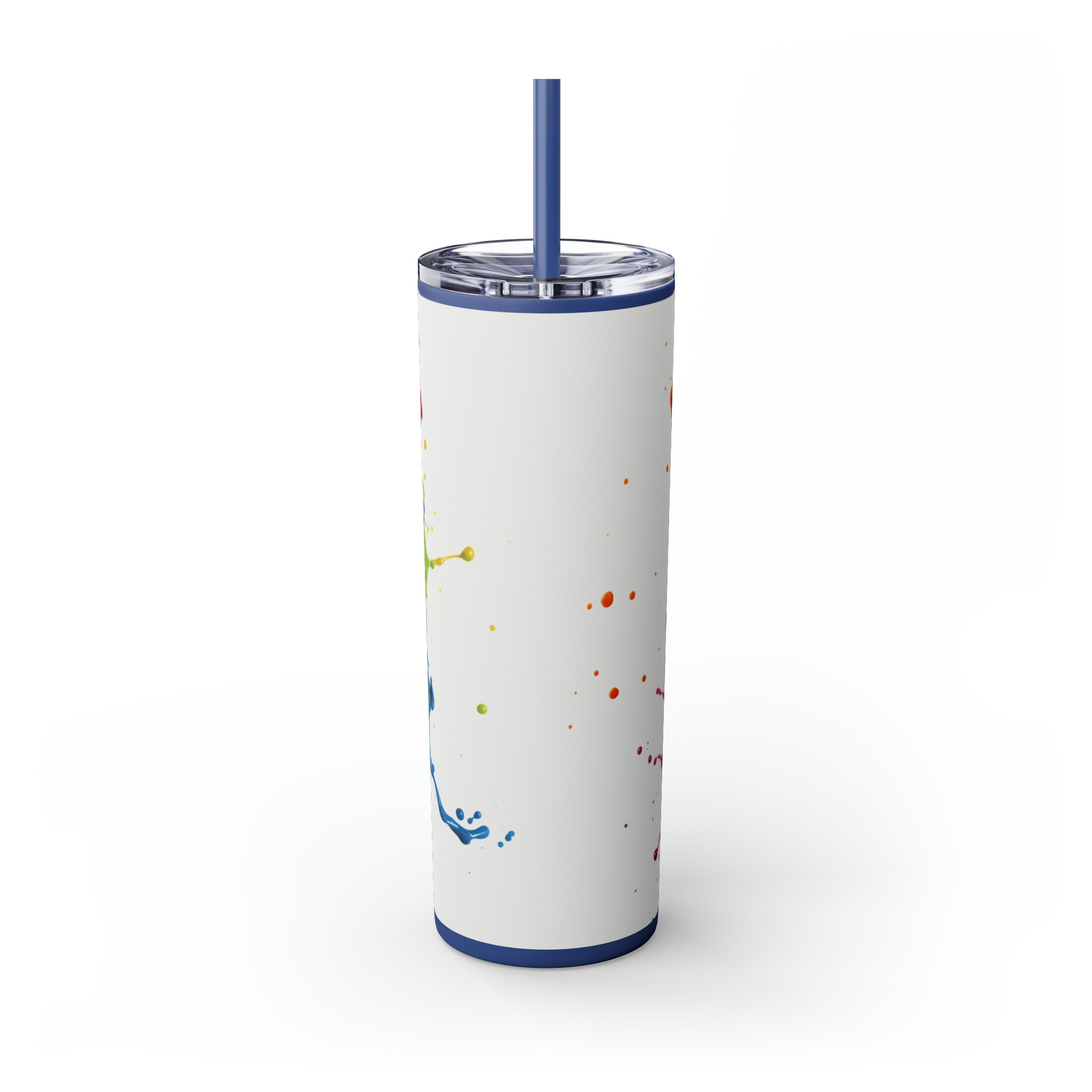 Skinny Tumbler with Straw, 20oz- Splash