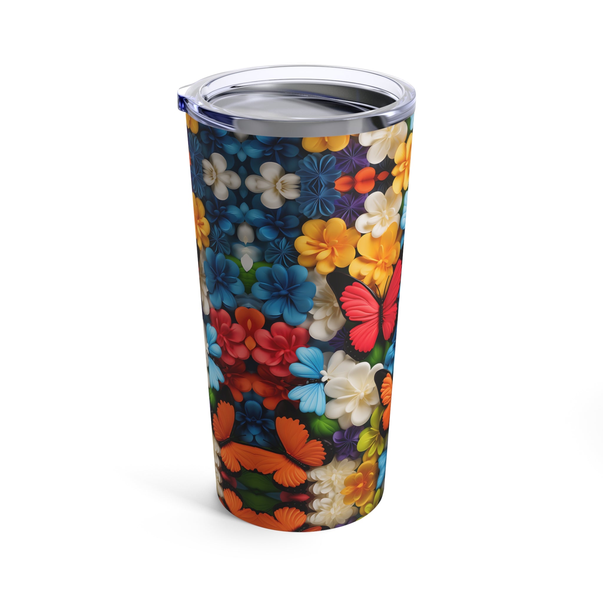 Flower & Butterfly Charm: 20oz Tumbler