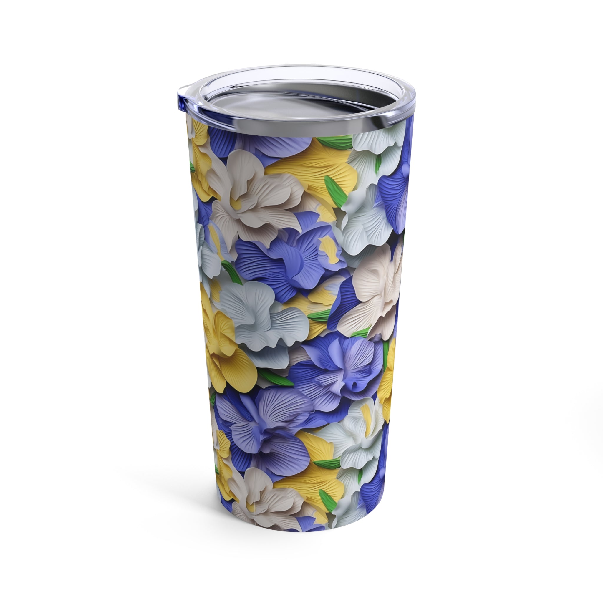 Flower Print Delight: 20oz Tumbler