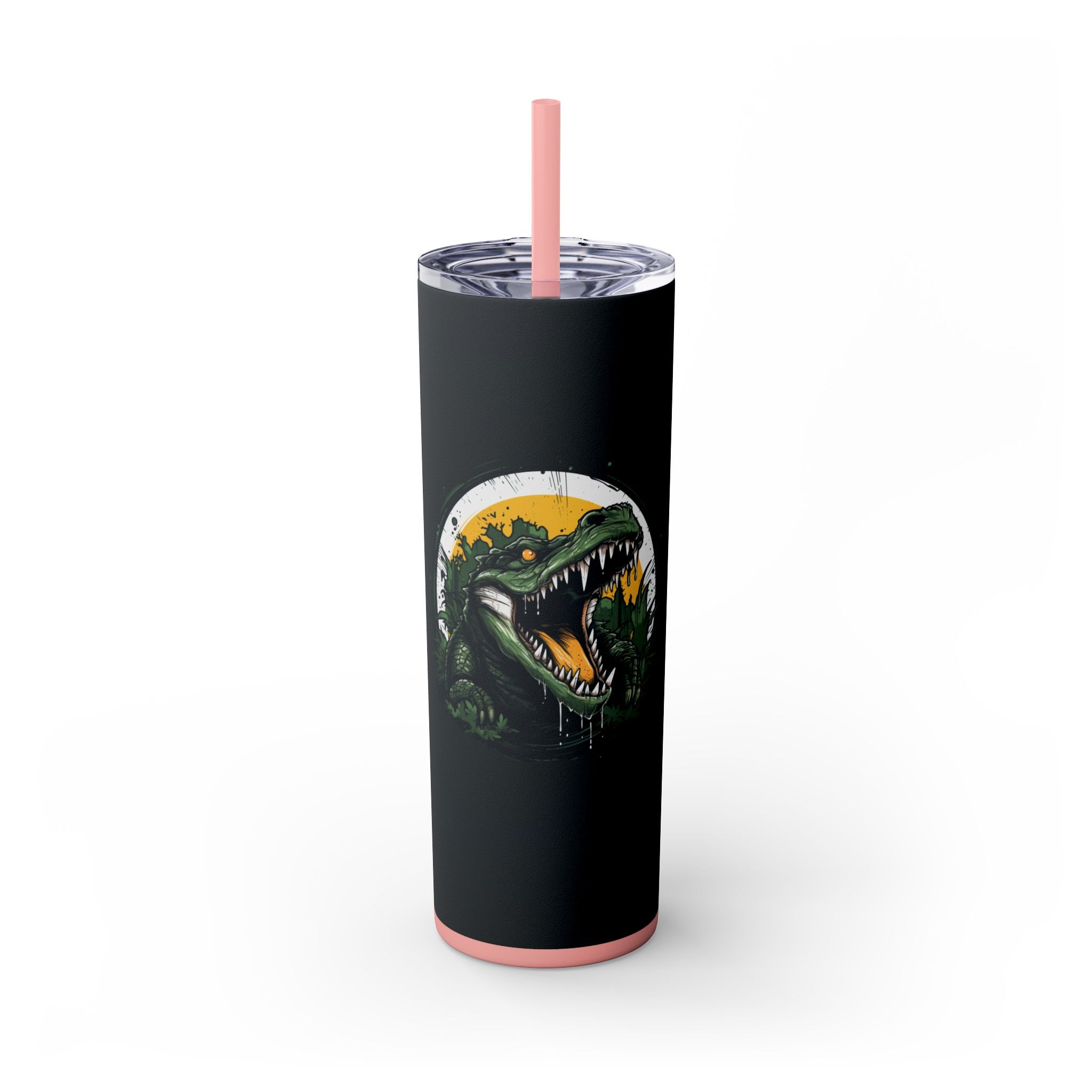 20oz Skinny Tumbler: Crocodile Print for Every Sip