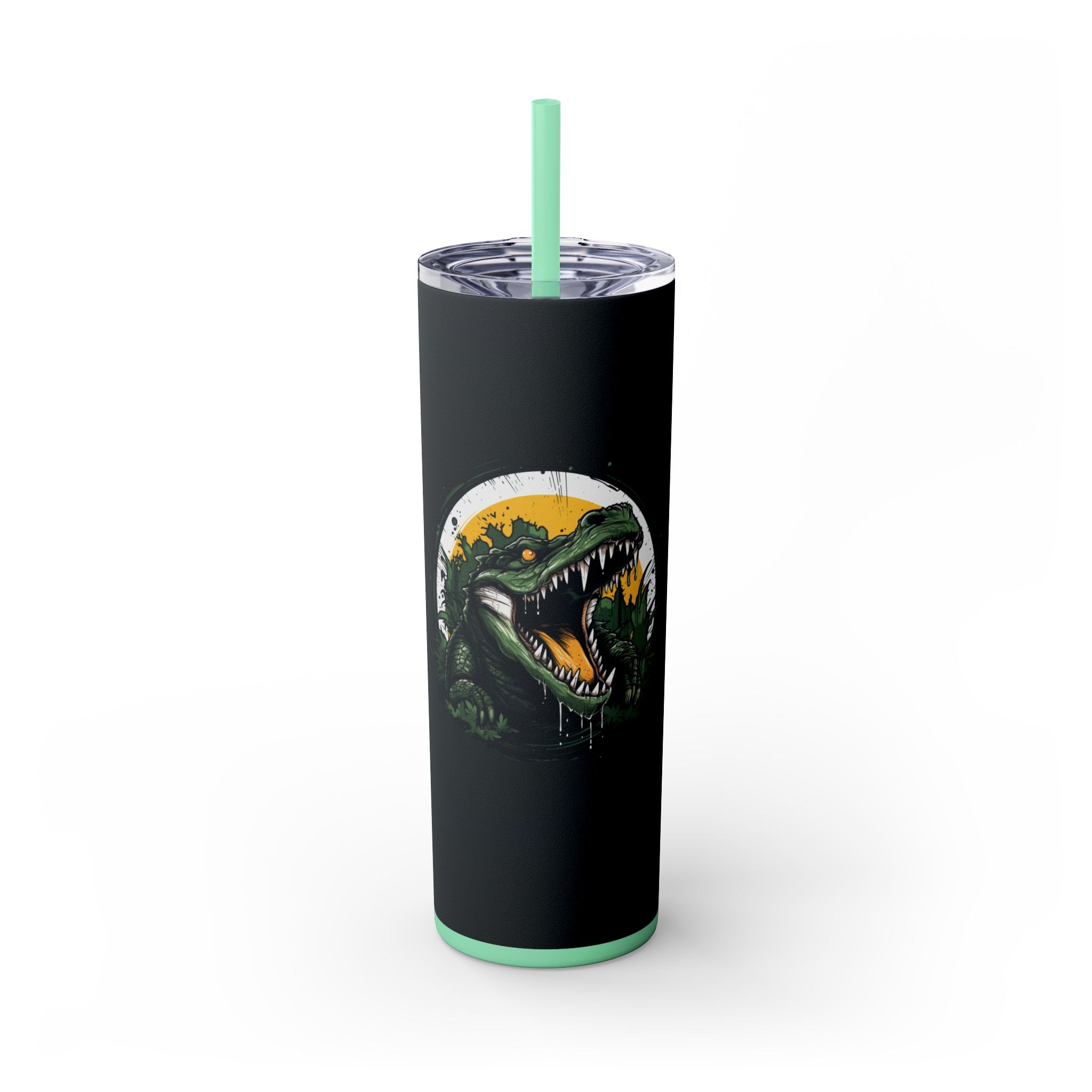 20oz Skinny Tumbler: Crocodile Print for Every Sip