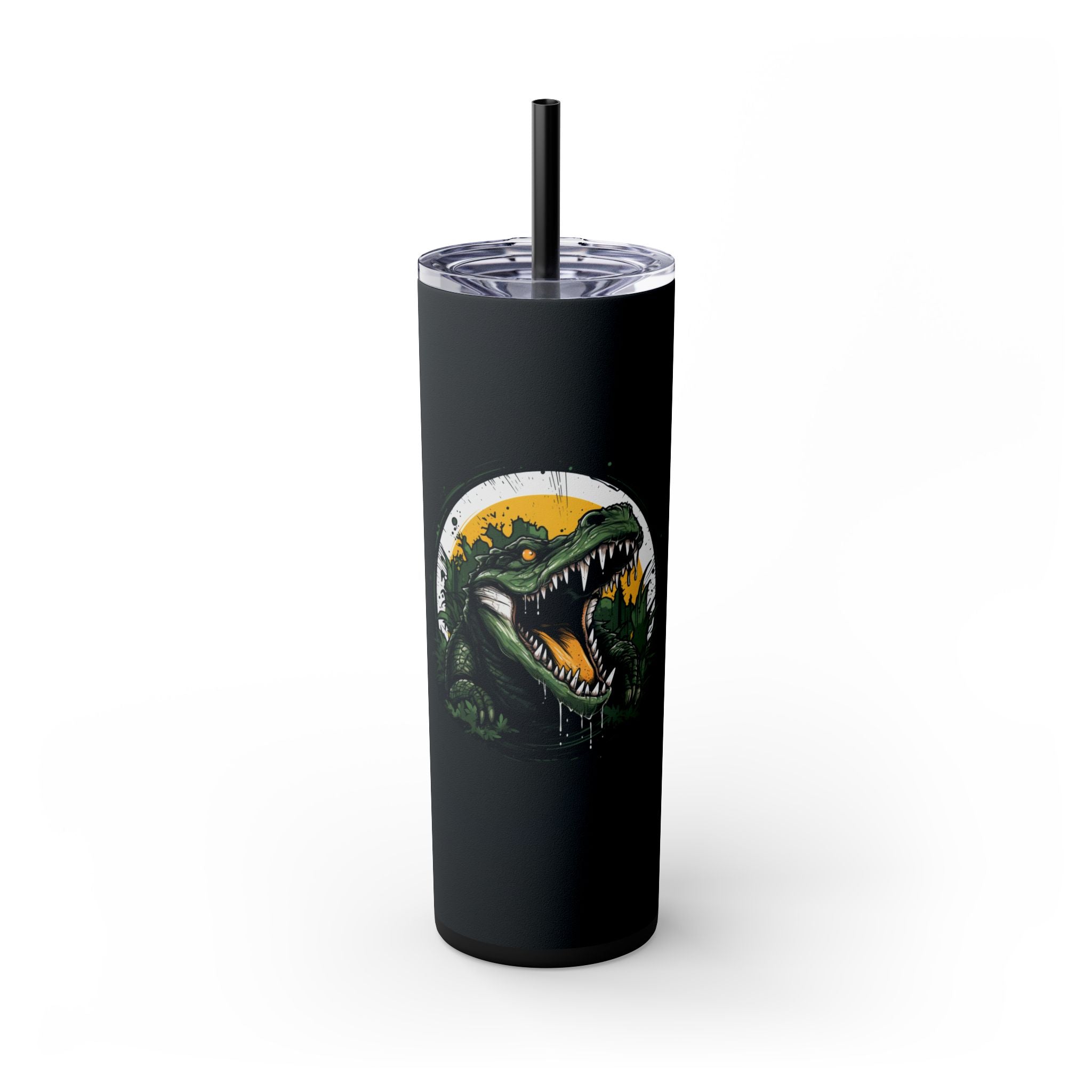 20oz Skinny Tumbler: Crocodile Print for Every Sip