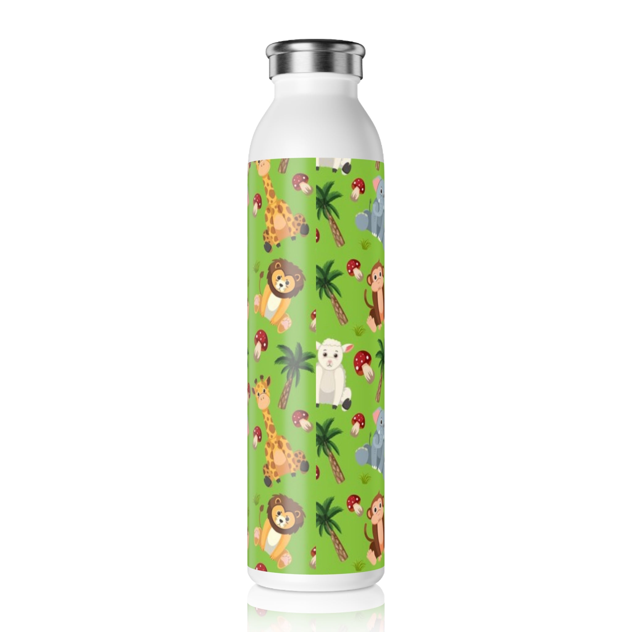 Nature's Canvas: 20oz Slim Water Bottle for Artistic Wildlife Lovers