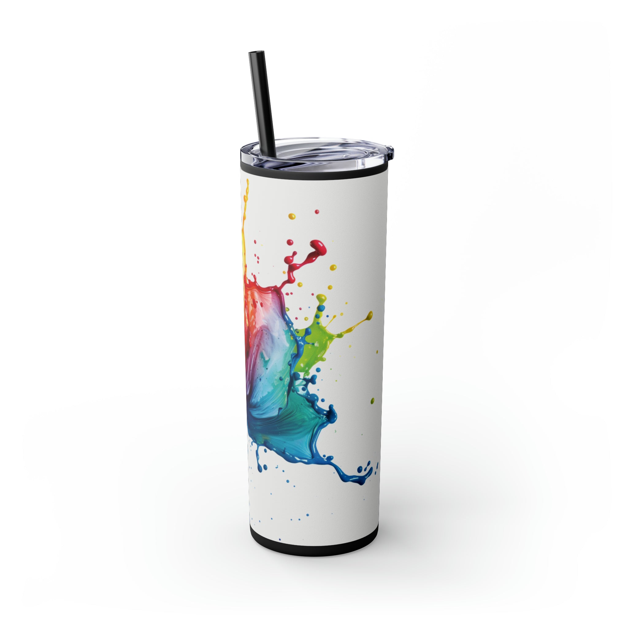 Skinny Tumbler with Straw, 20oz- Splash