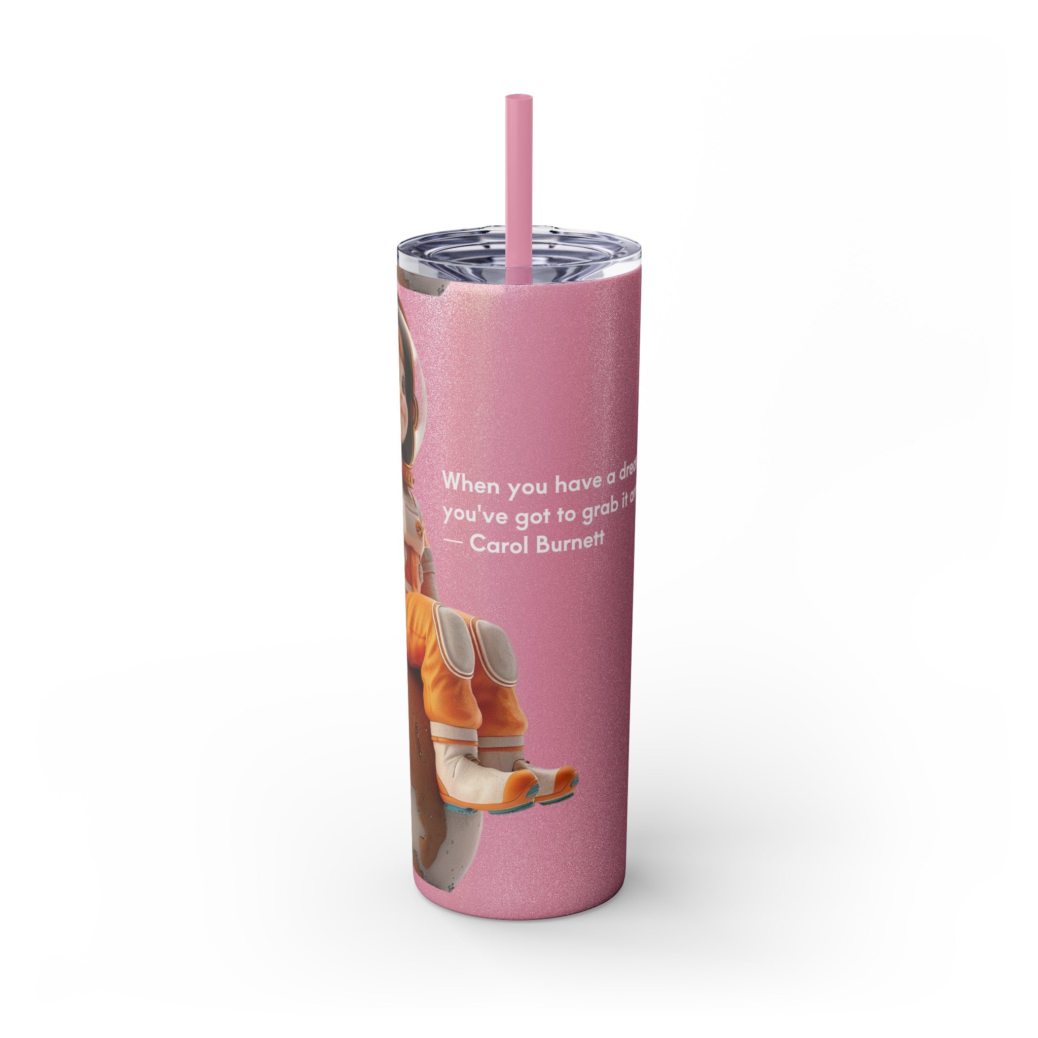 Skinny Tumbler with Straw, 20oz -Astronut