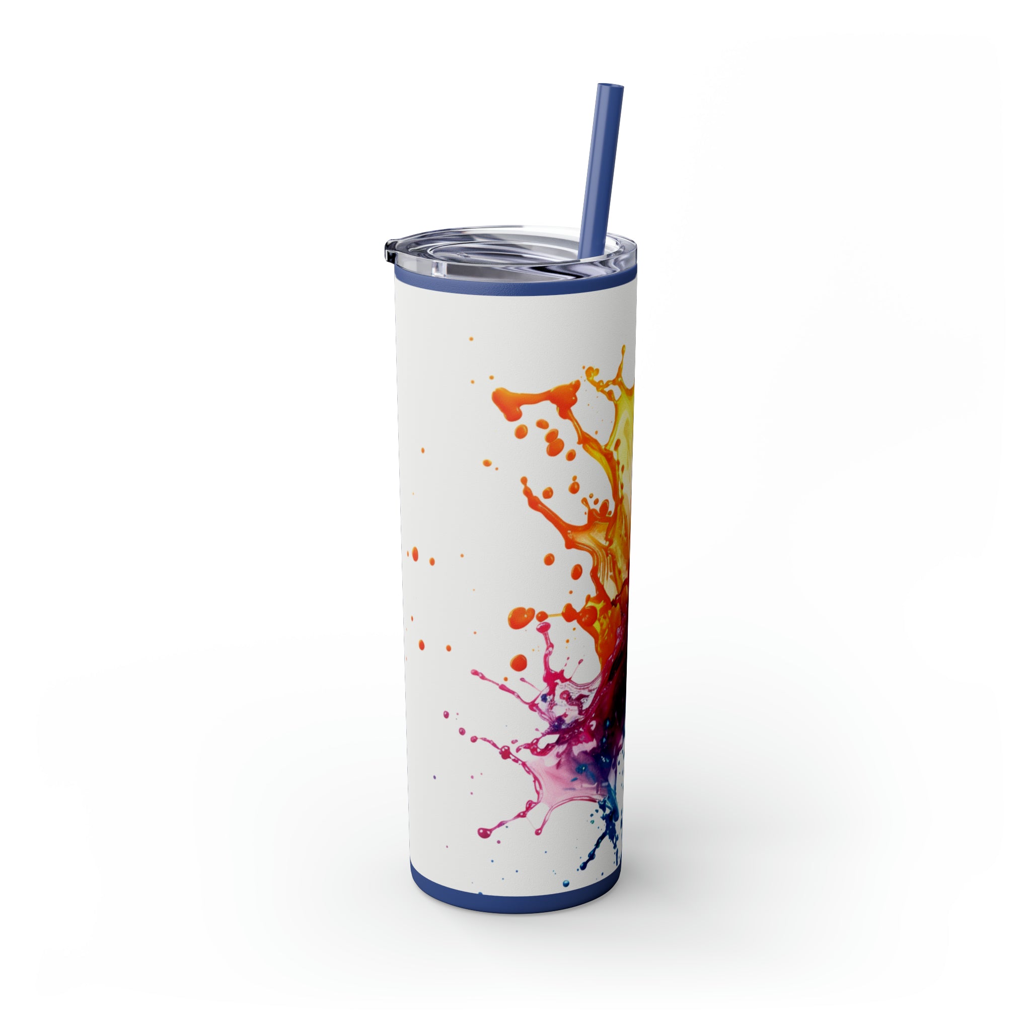 Skinny Tumbler with Straw, 20oz- Splash