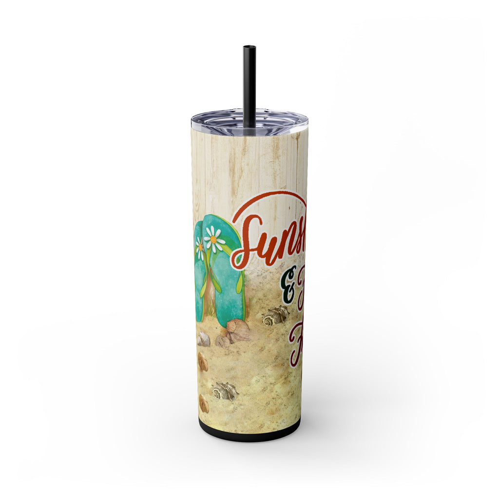 Skinny Tumbler with Straw, 20oz
